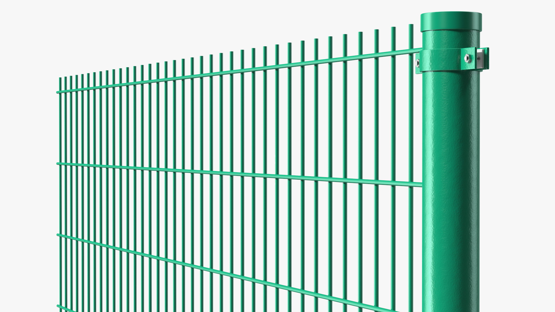 Mesh Fence Panel Green 3D