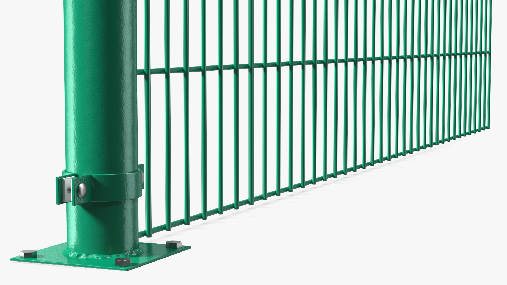 Mesh Fence Panel Green 3D