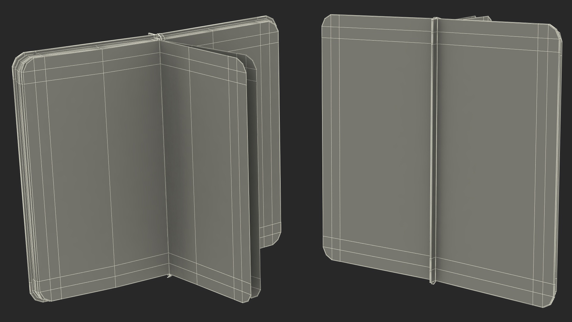 Open Lined Notebook 3D model