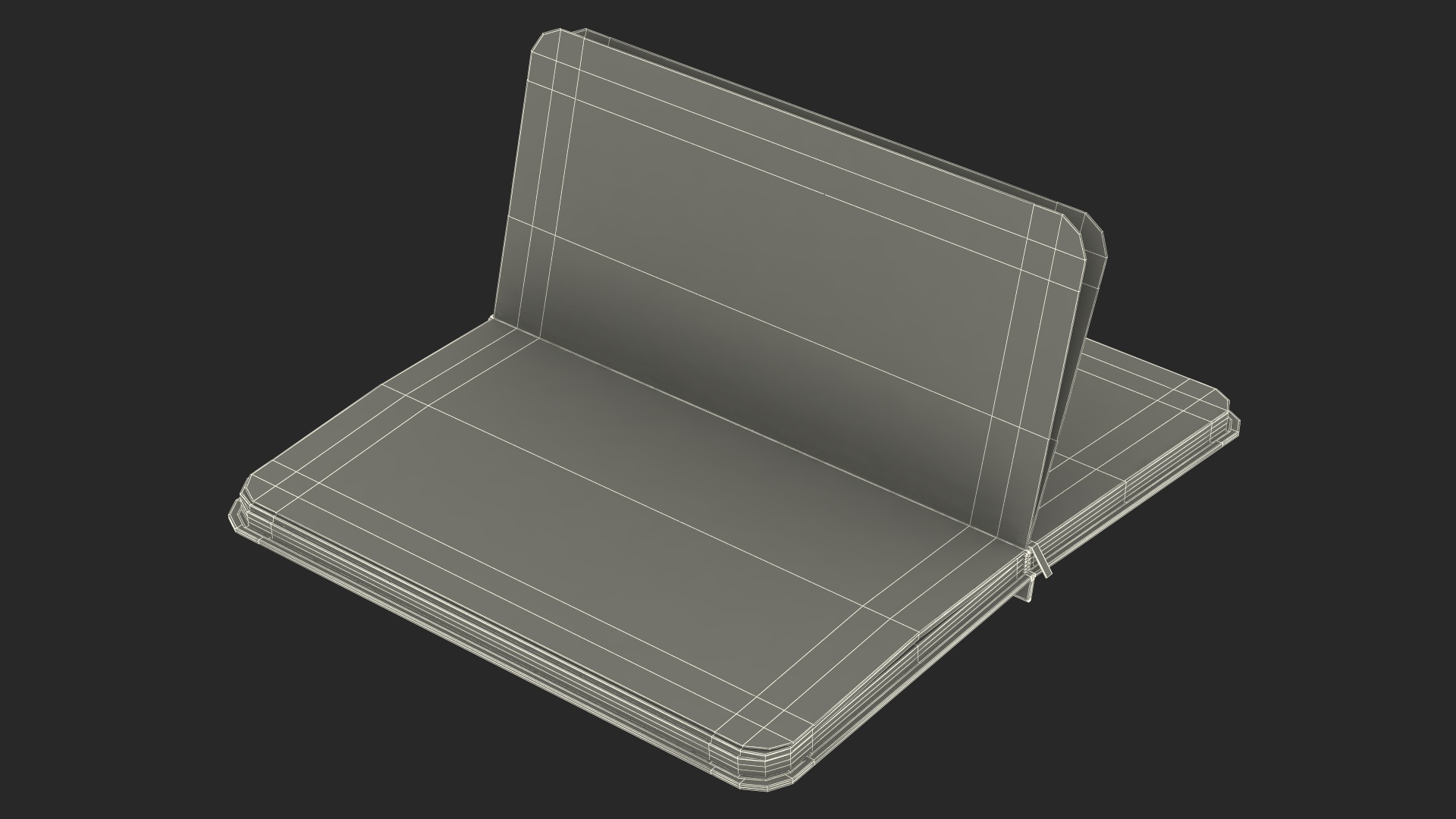 Open Lined Notebook 3D model