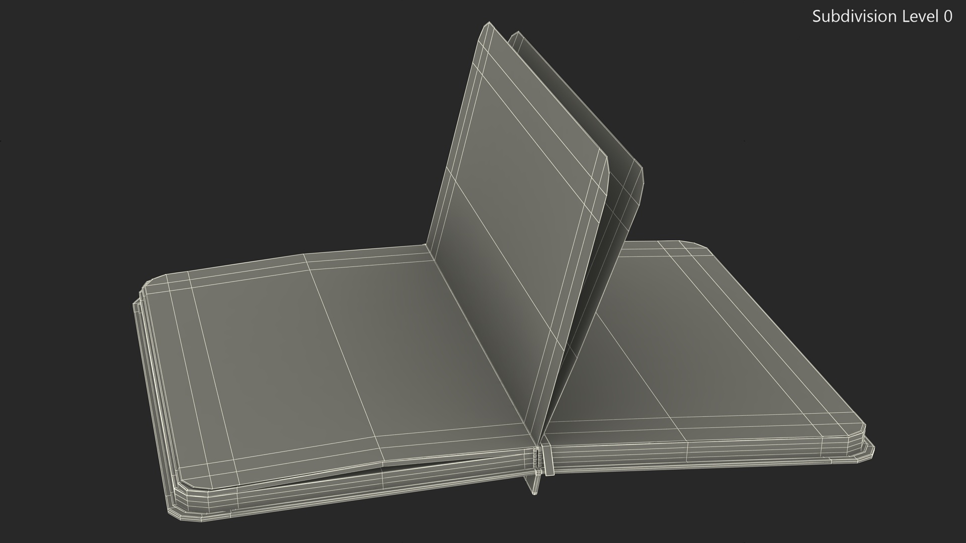 Open Lined Notebook 3D model