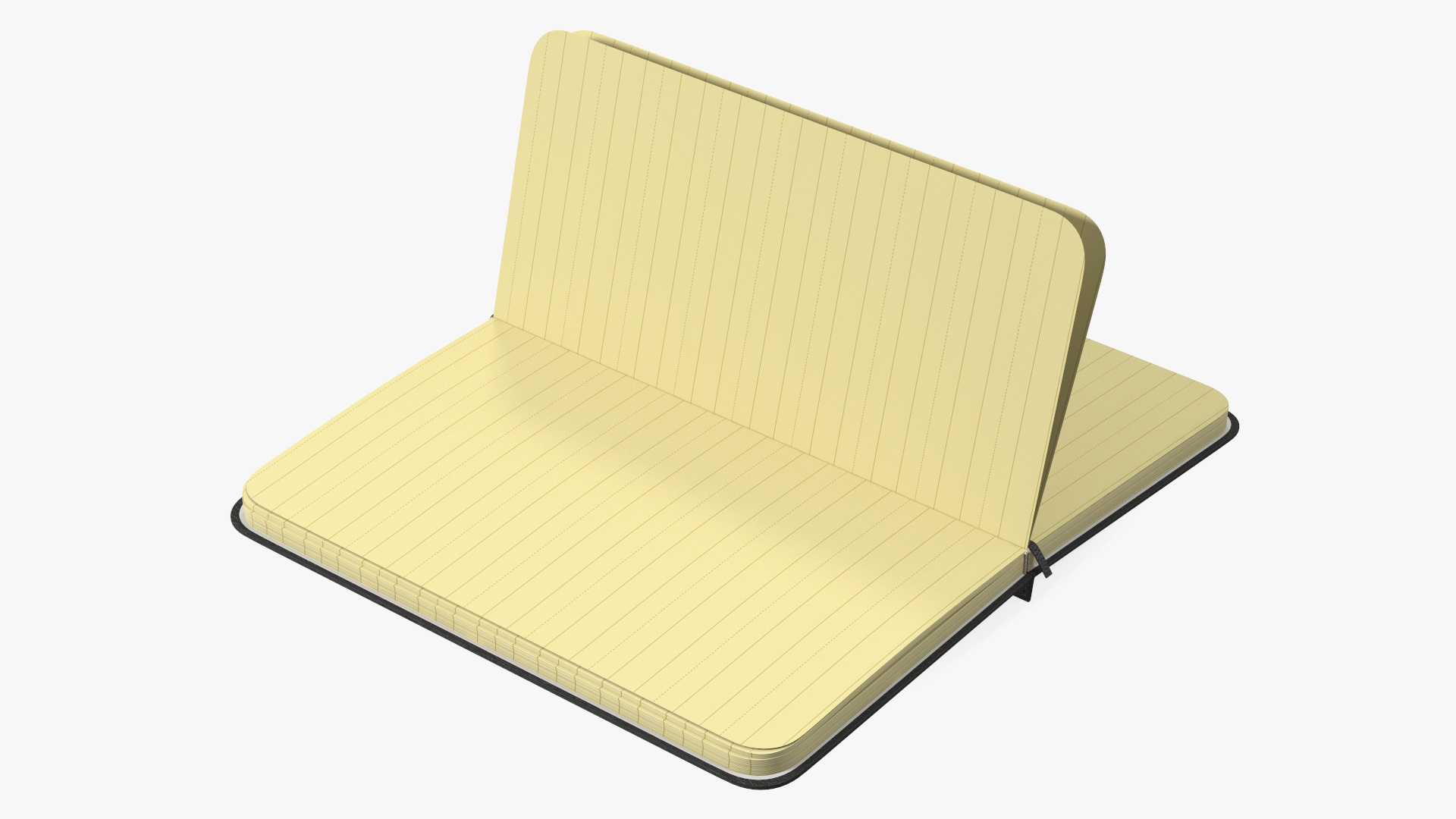 Open Lined Notebook 3D model