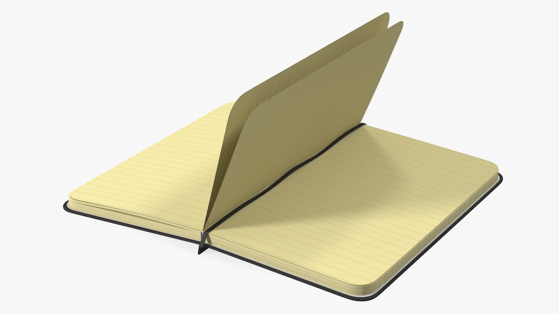 Open Lined Notebook 3D model