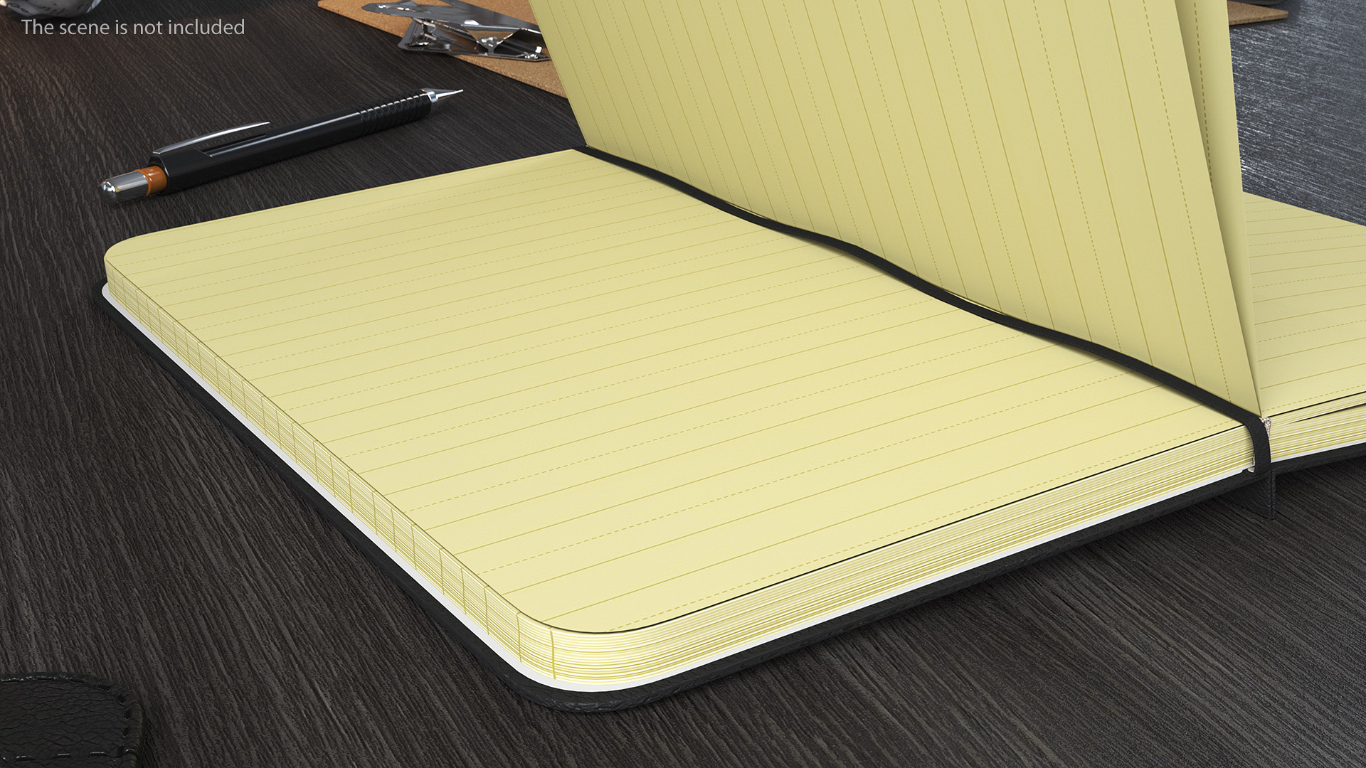 Open Lined Notebook 3D model