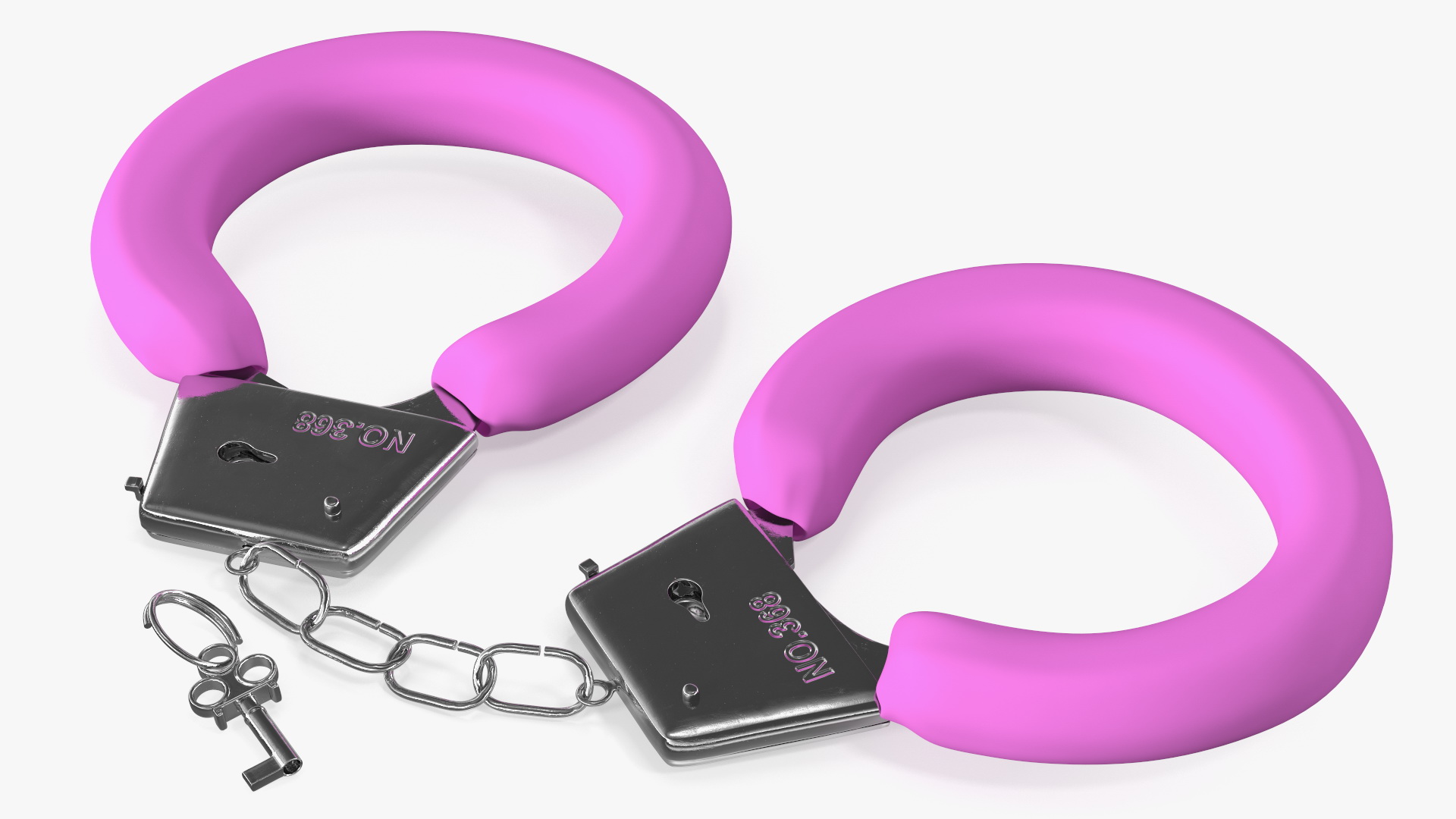 Pink Handcuffs 3D model