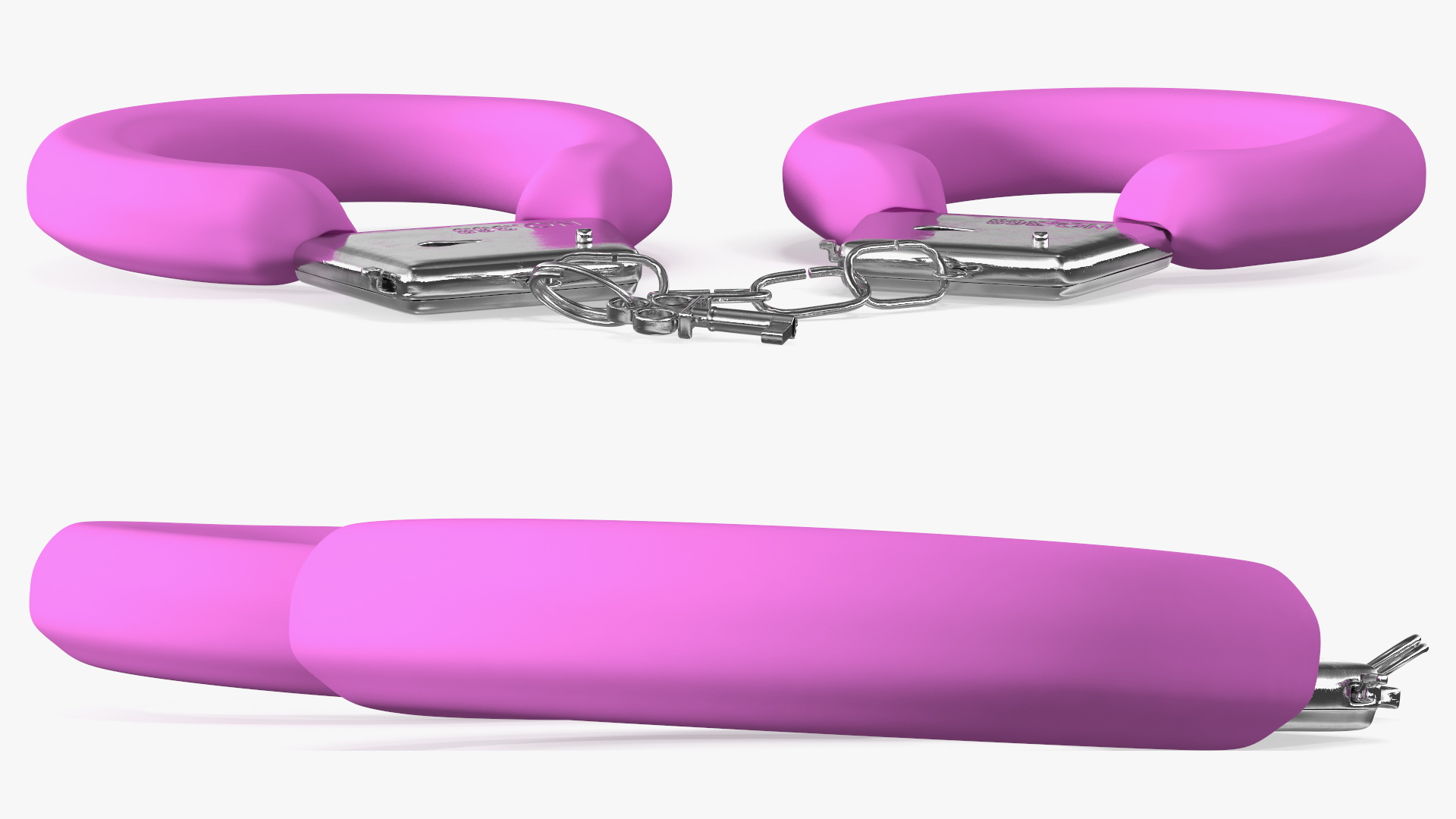 Pink Handcuffs 3D model