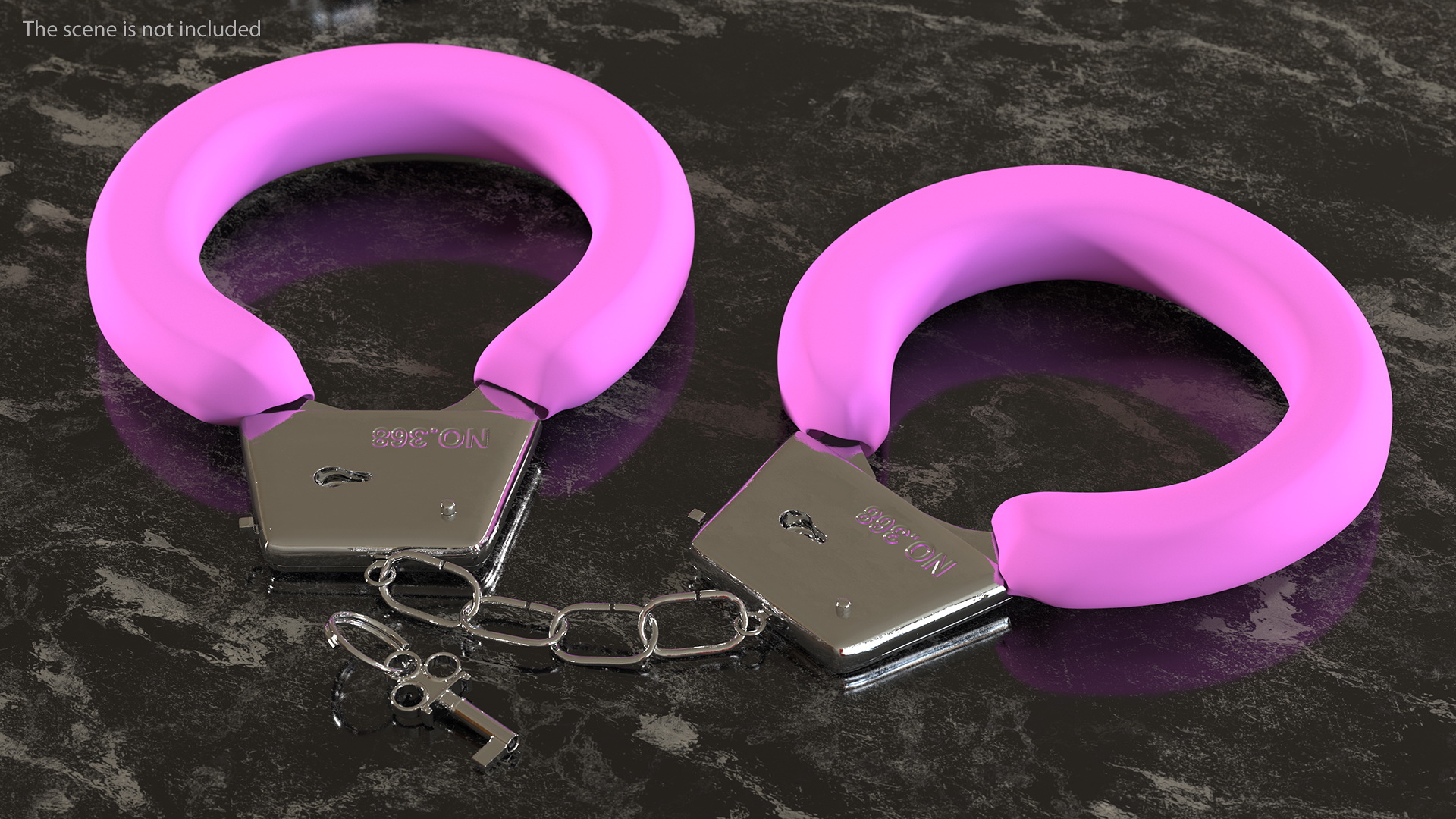 Pink Handcuffs 3D model