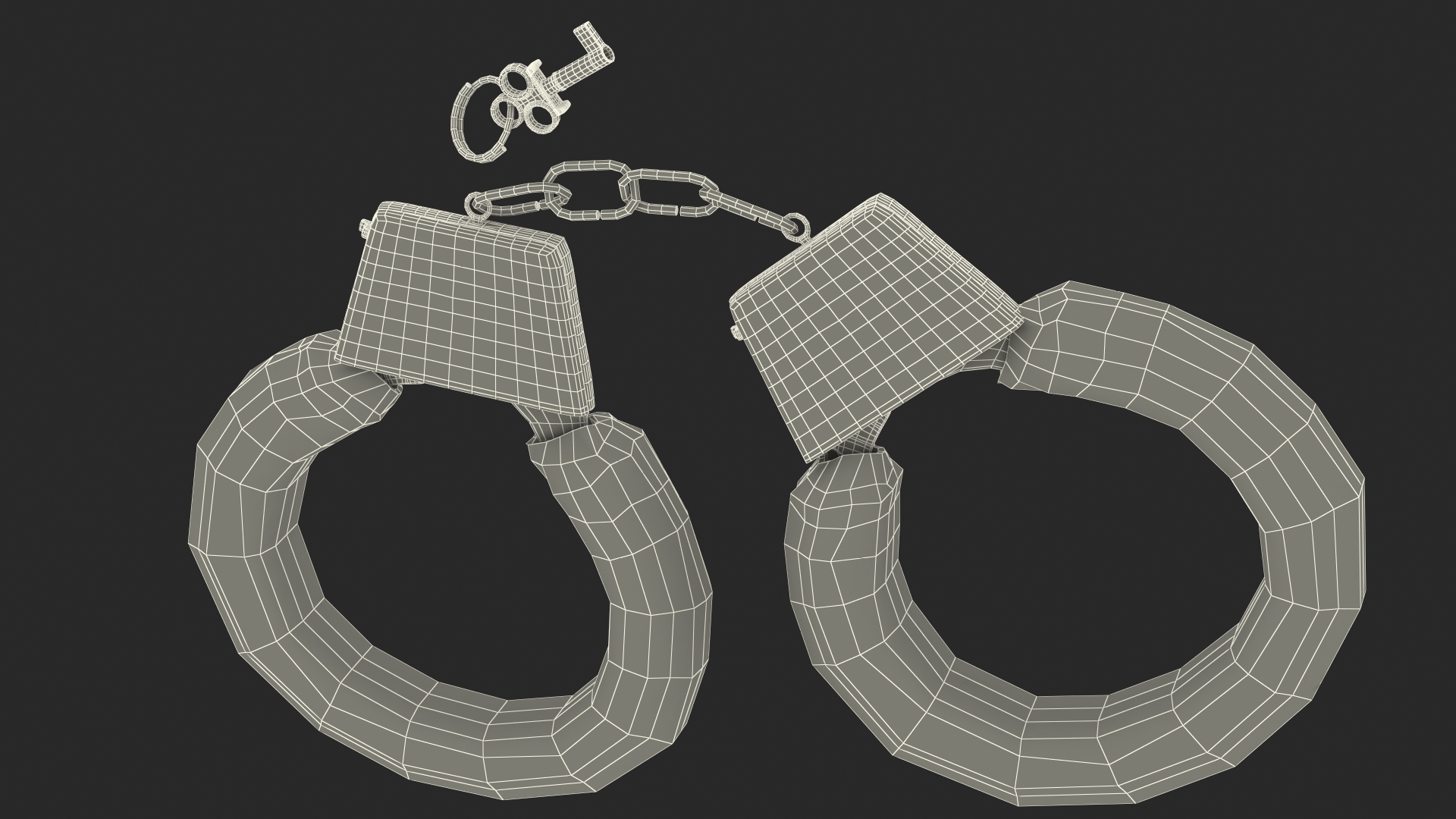 Pink Handcuffs 3D model