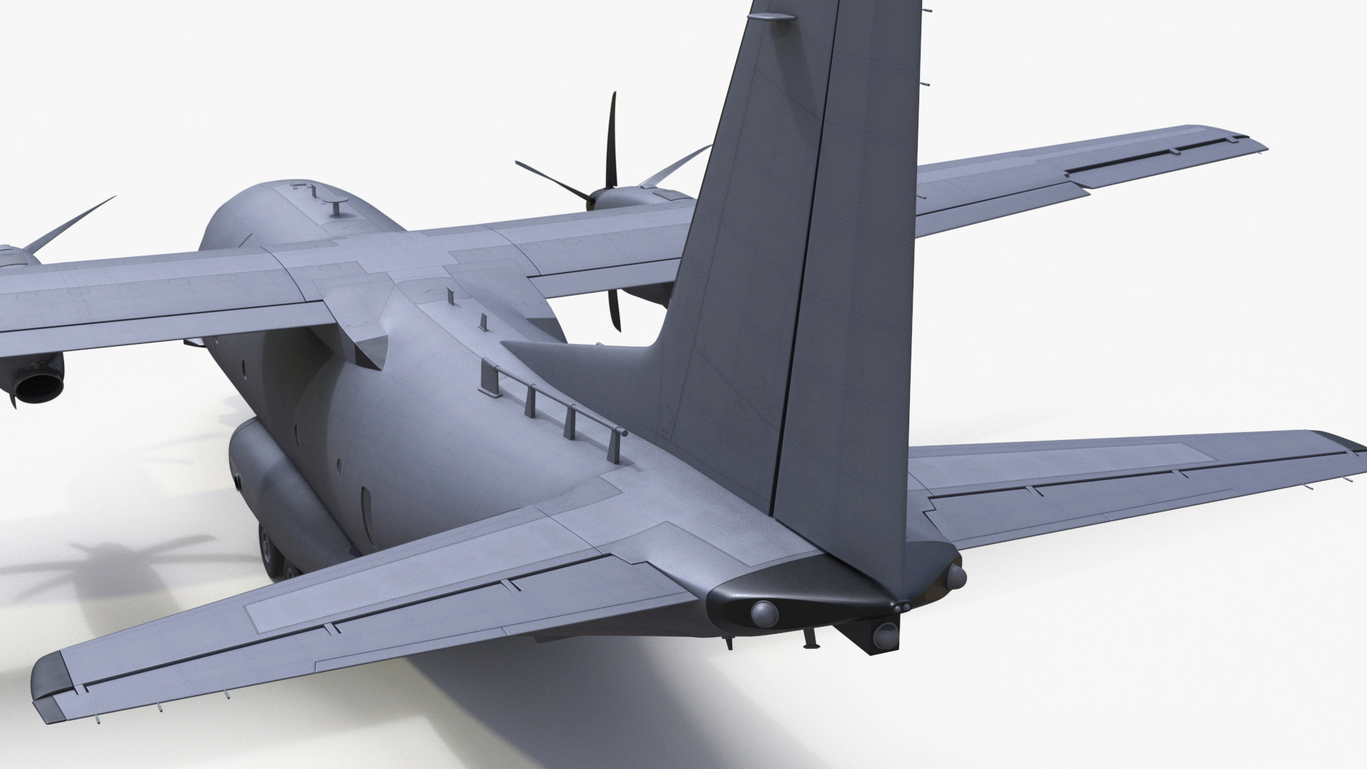 3D Multi-mission Aircraft Grey Rigged for Cinema 4D model