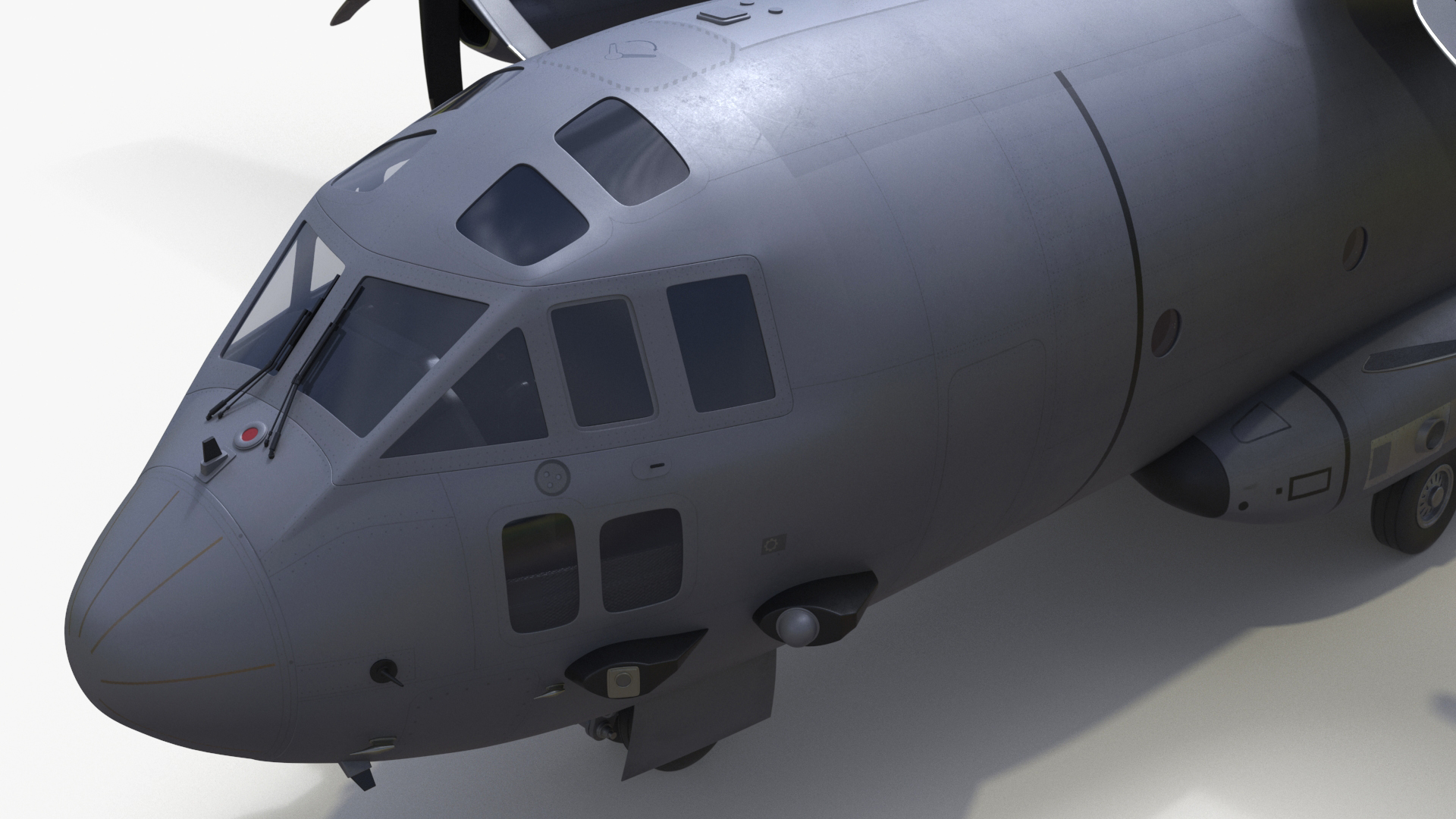 3D Multi-mission Aircraft Grey Rigged for Cinema 4D model