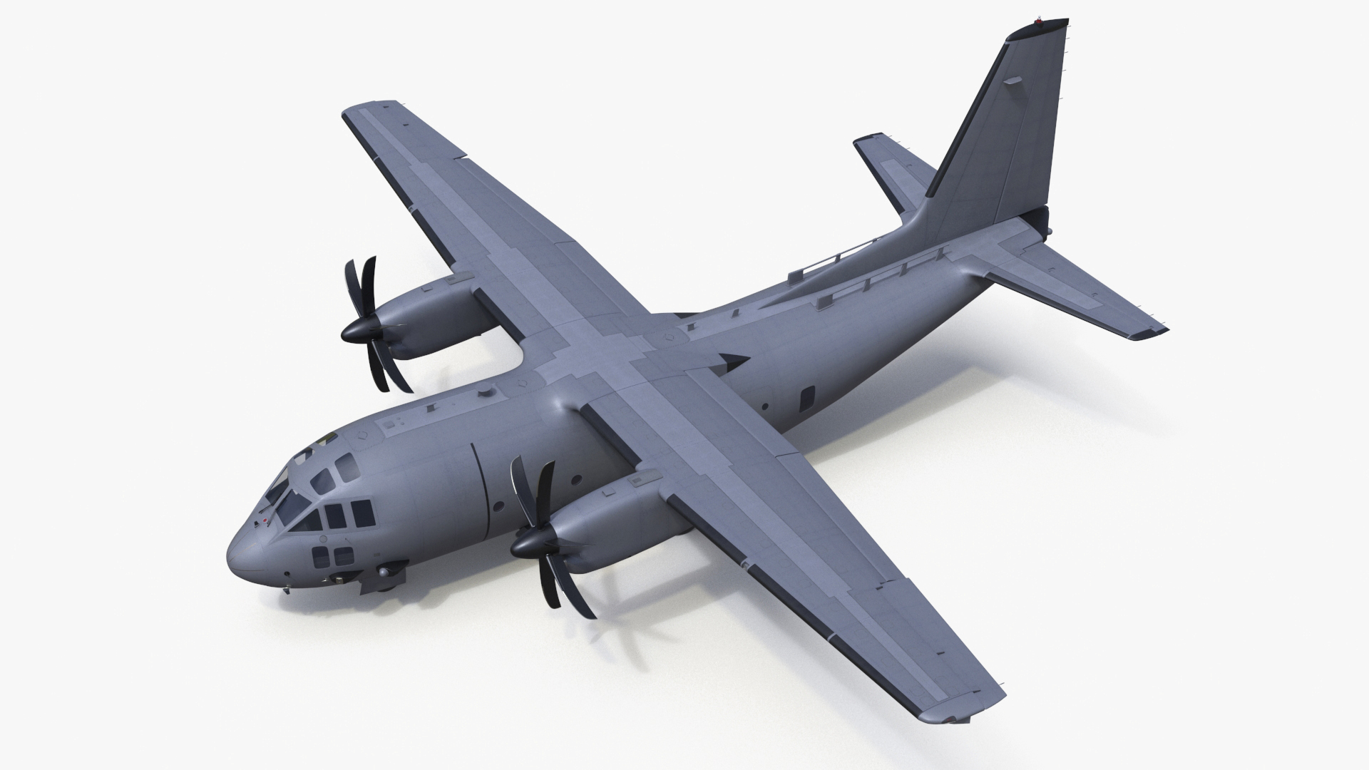 3D Multi-mission Aircraft Grey Rigged for Cinema 4D model