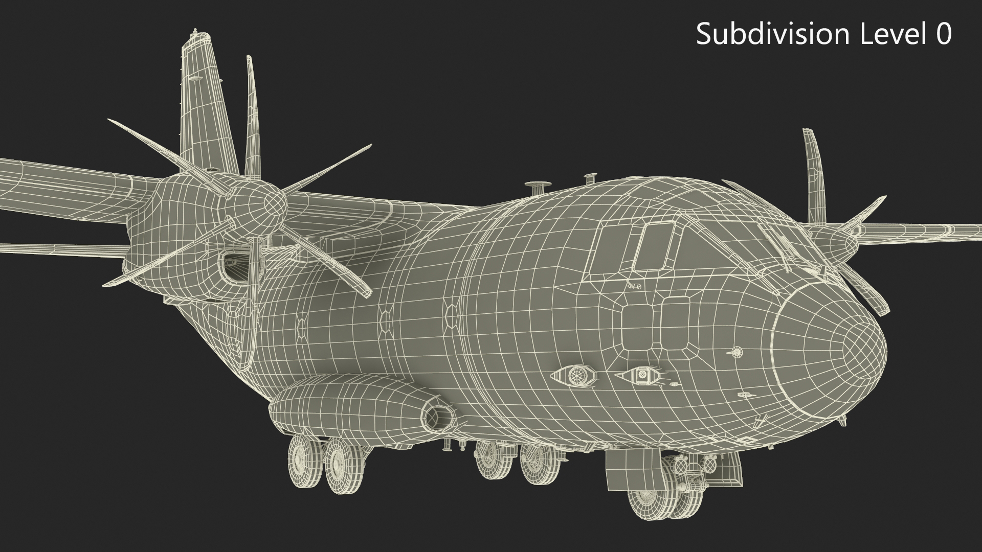 3D Multi-mission Aircraft Grey Rigged for Cinema 4D model