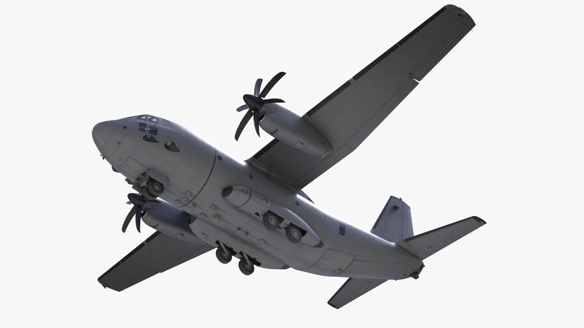 3D Multi-mission Aircraft Grey Rigged for Cinema 4D model