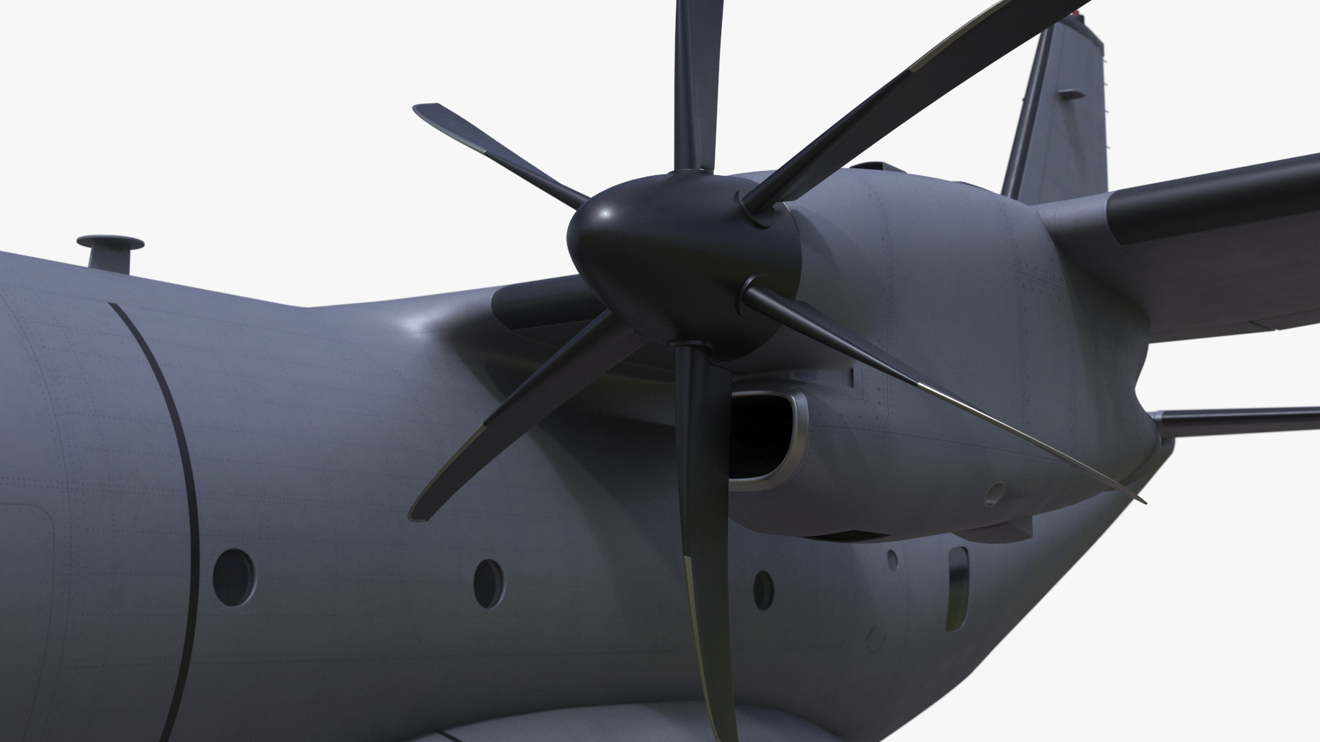 3D Multi-mission Aircraft Grey Rigged for Cinema 4D model