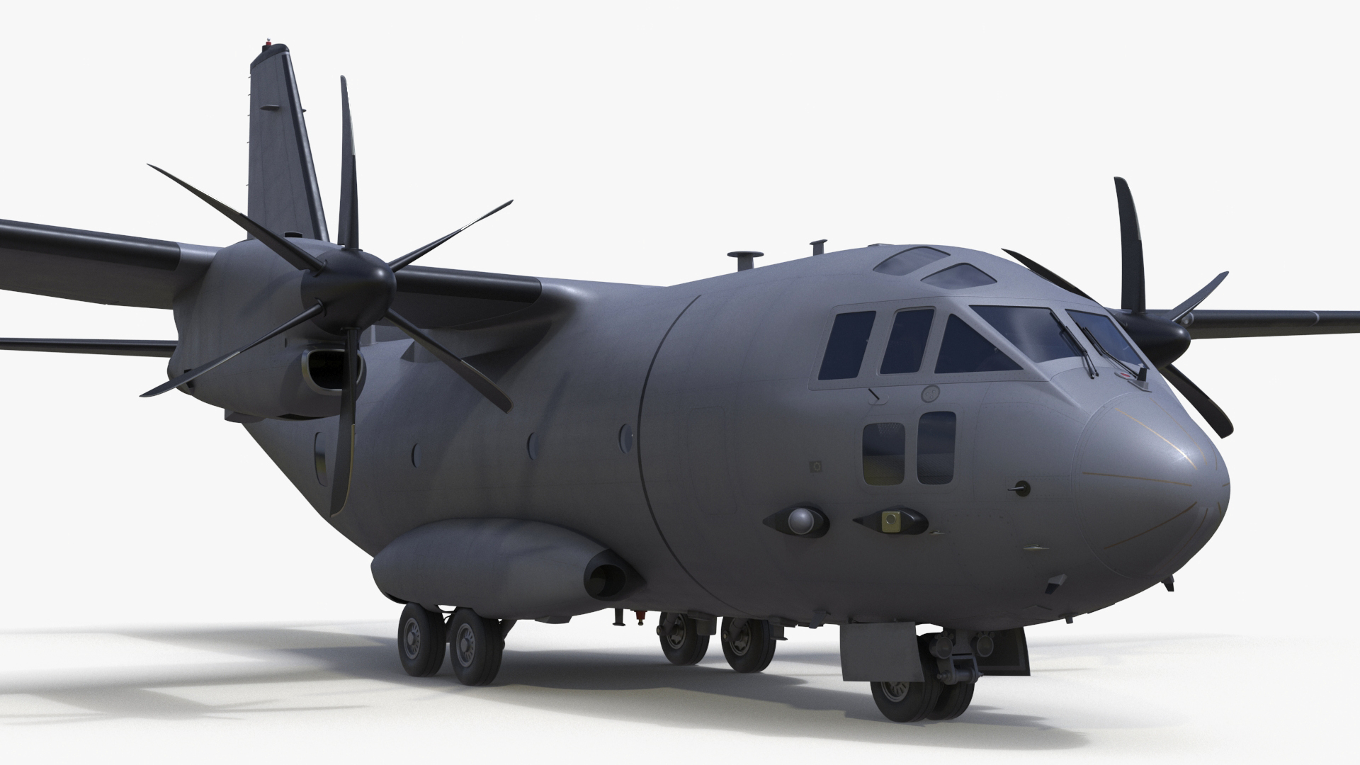 3D Multi-mission Aircraft Grey Rigged for Cinema 4D model