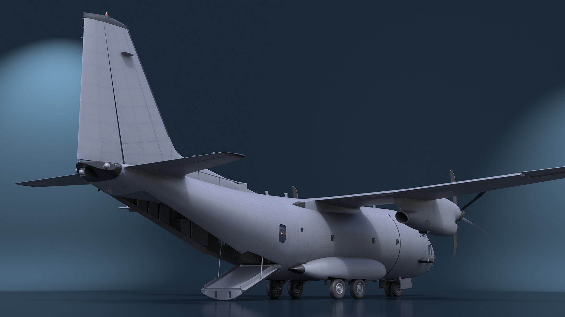 3D Multi-mission Aircraft Grey Rigged for Cinema 4D model