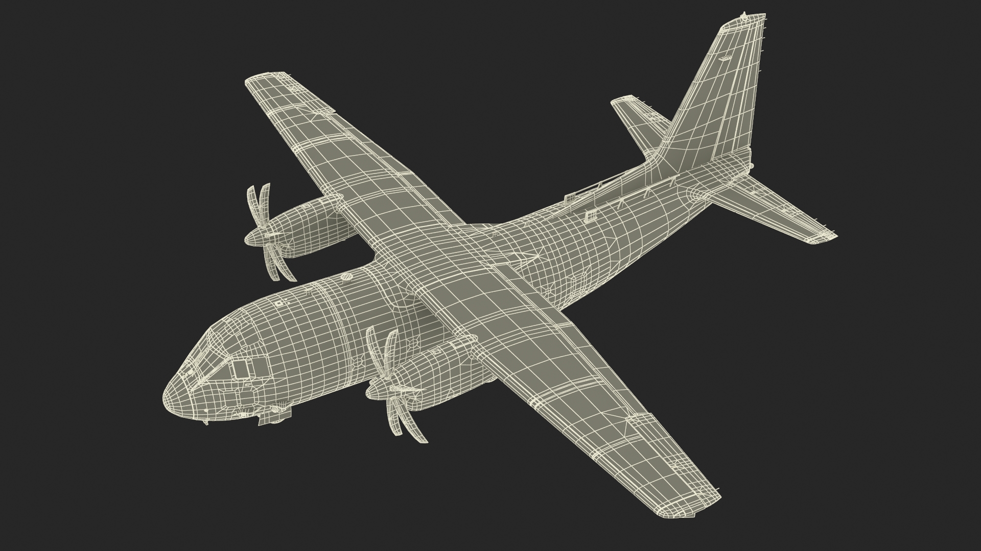 3D Multi-mission Aircraft Grey Rigged for Cinema 4D model