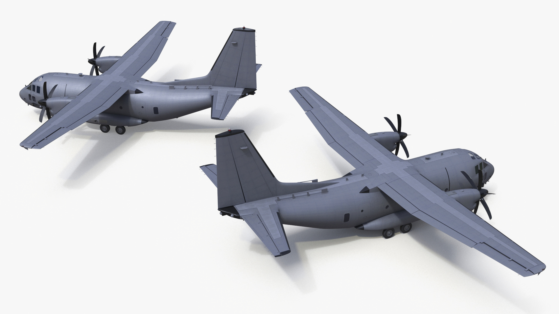 3D Multi-mission Aircraft Grey Rigged for Cinema 4D model