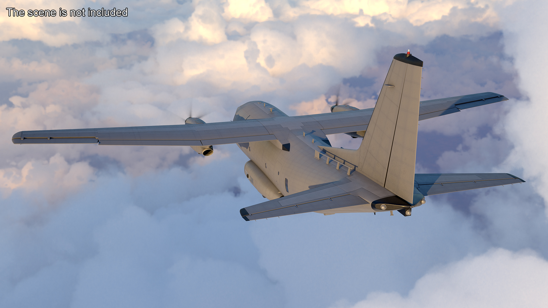 3D Multi-mission Aircraft Grey Rigged for Cinema 4D model