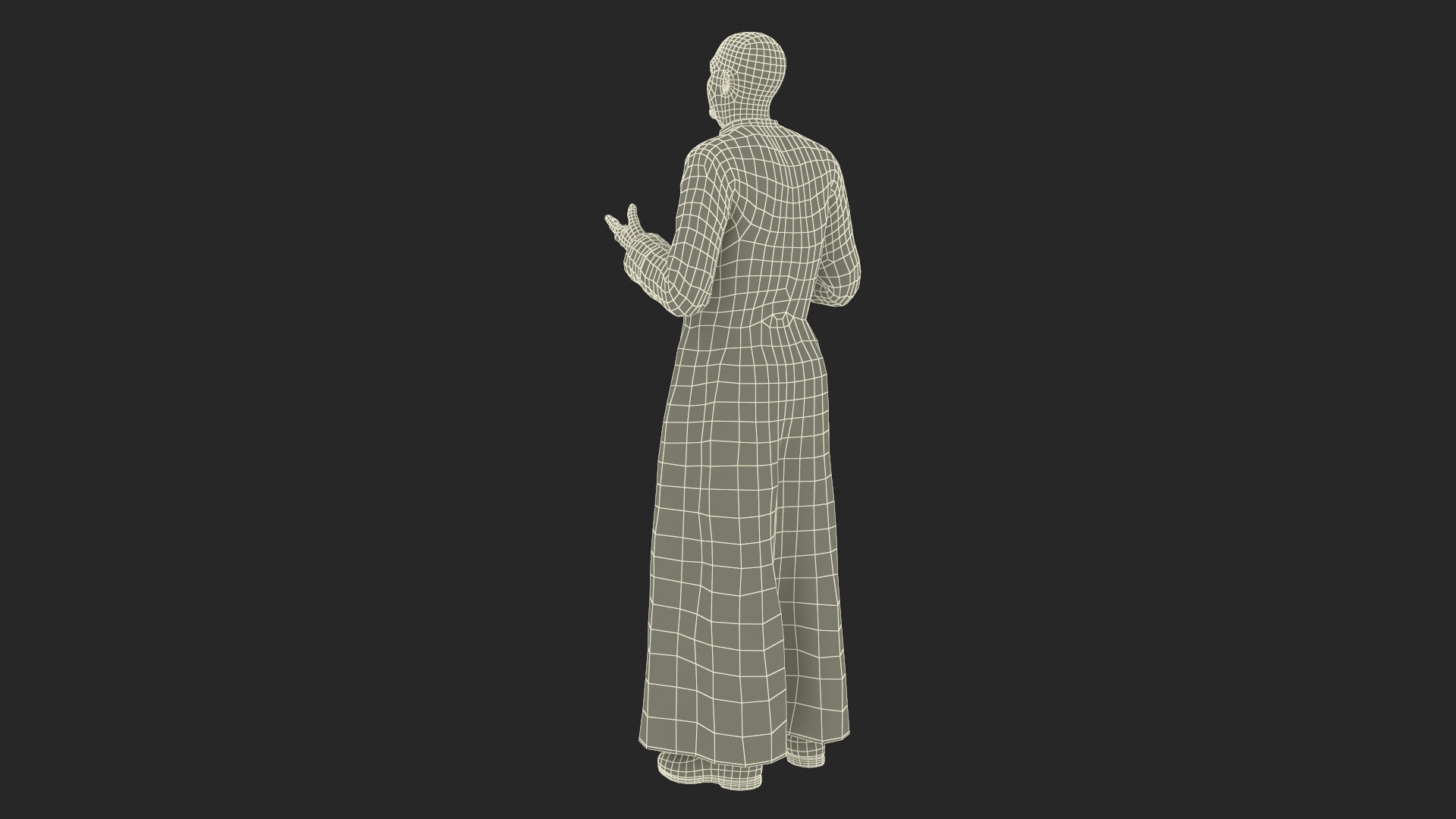 3D model Catholic Priest Recites Prayer