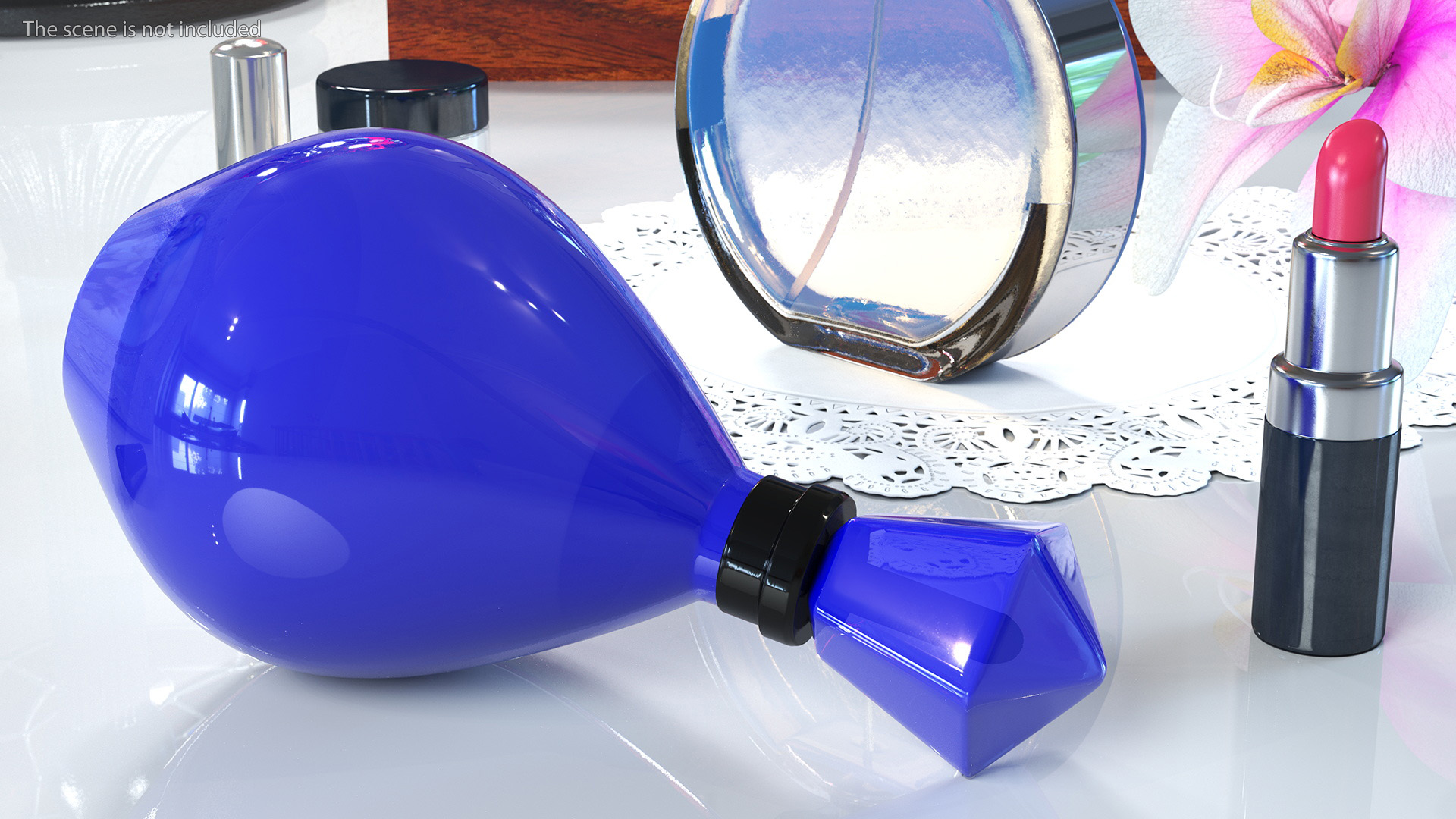 3D Modern Perfume Bottle Blue