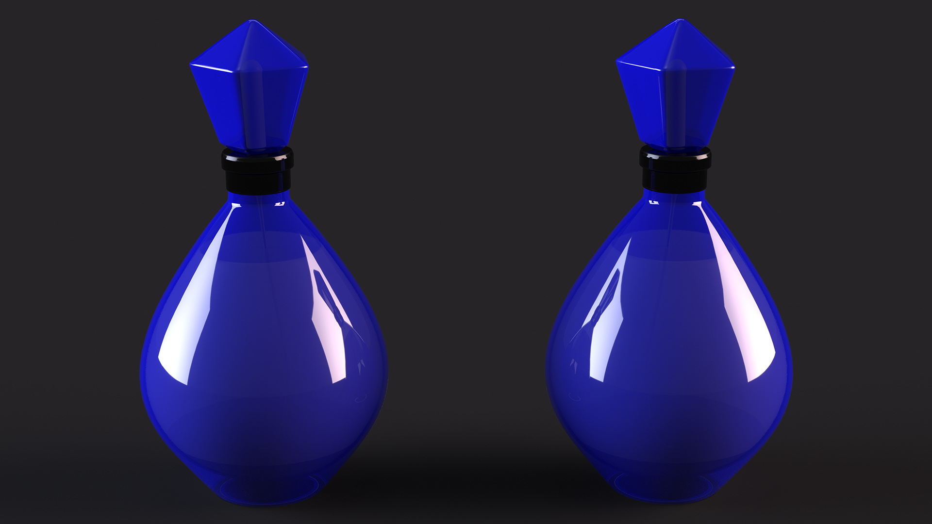 3D Modern Perfume Bottle Blue