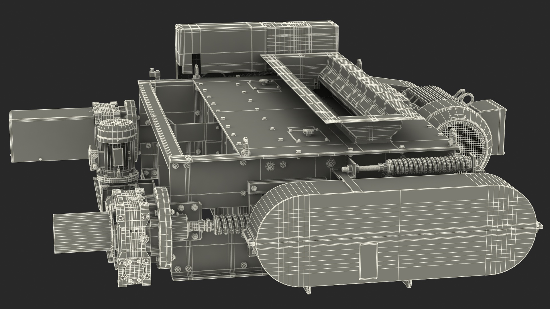 Roller Mill For Crushing Animal Feed Pellets 3D model