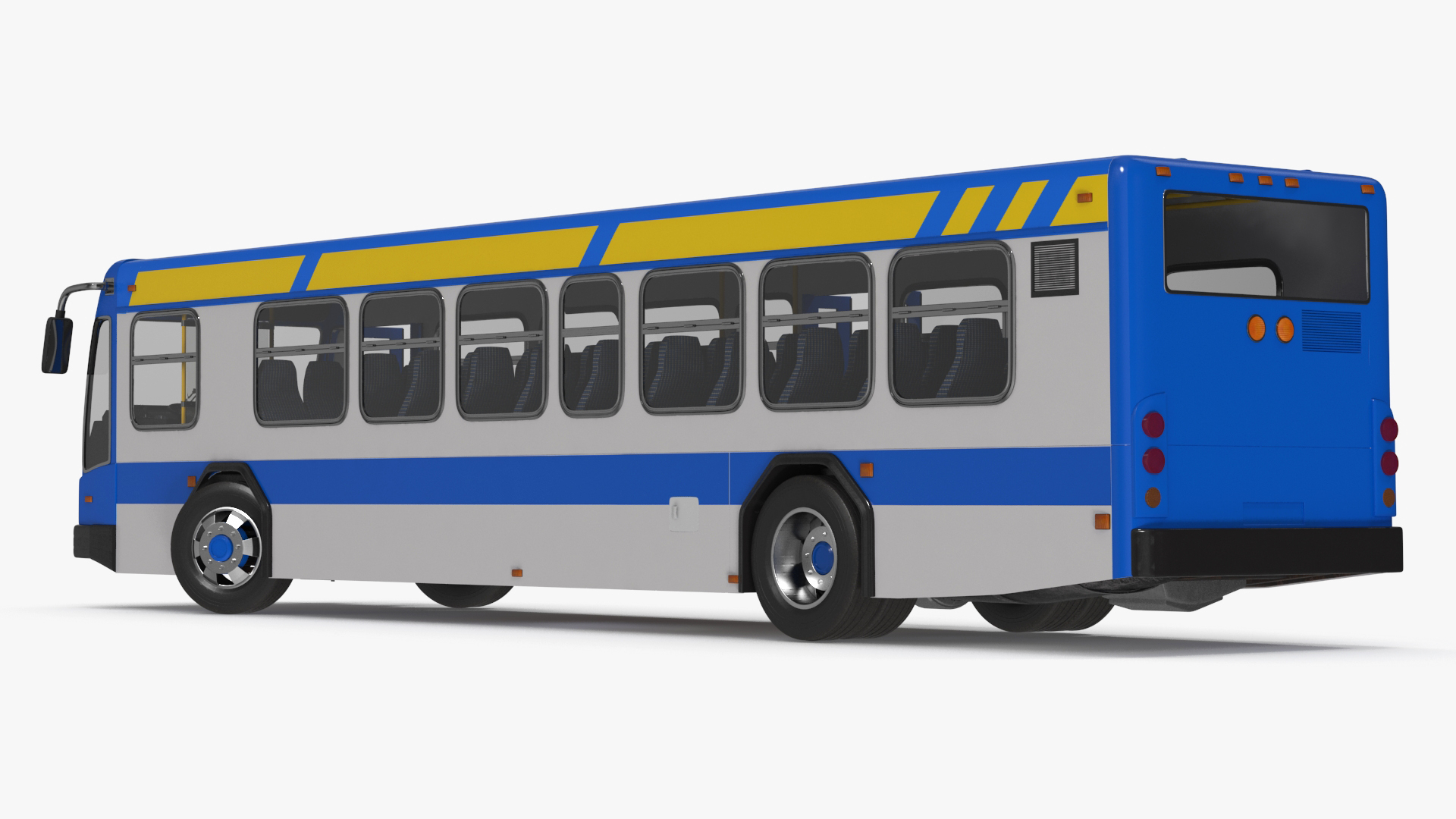 3D Metro Transit Bus Rigged for Cinema 4D model