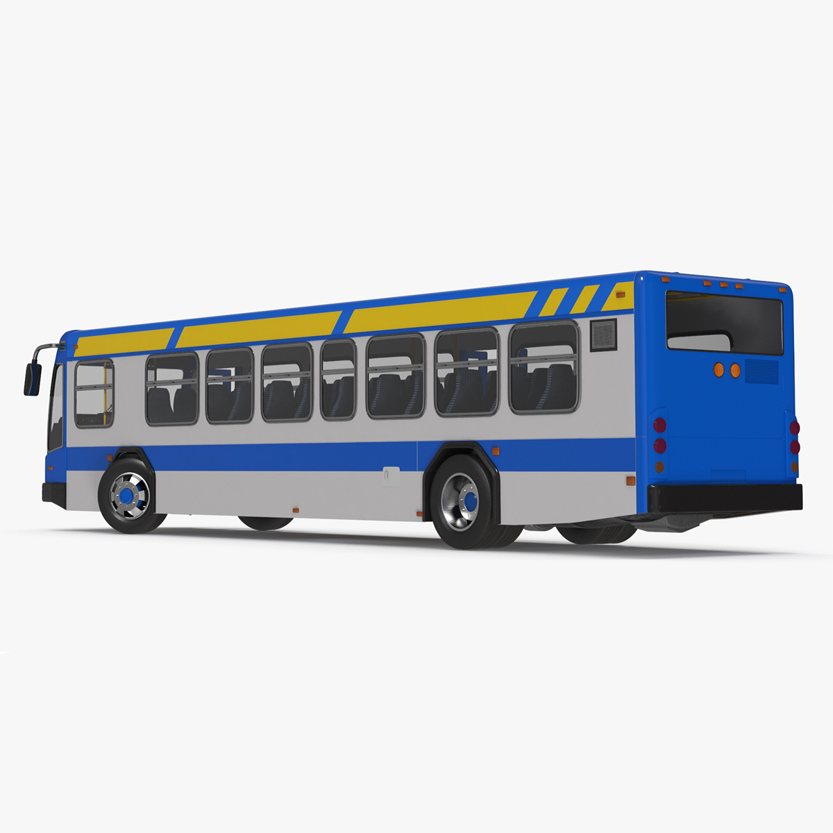 3D Metro Transit Bus Rigged for Cinema 4D model