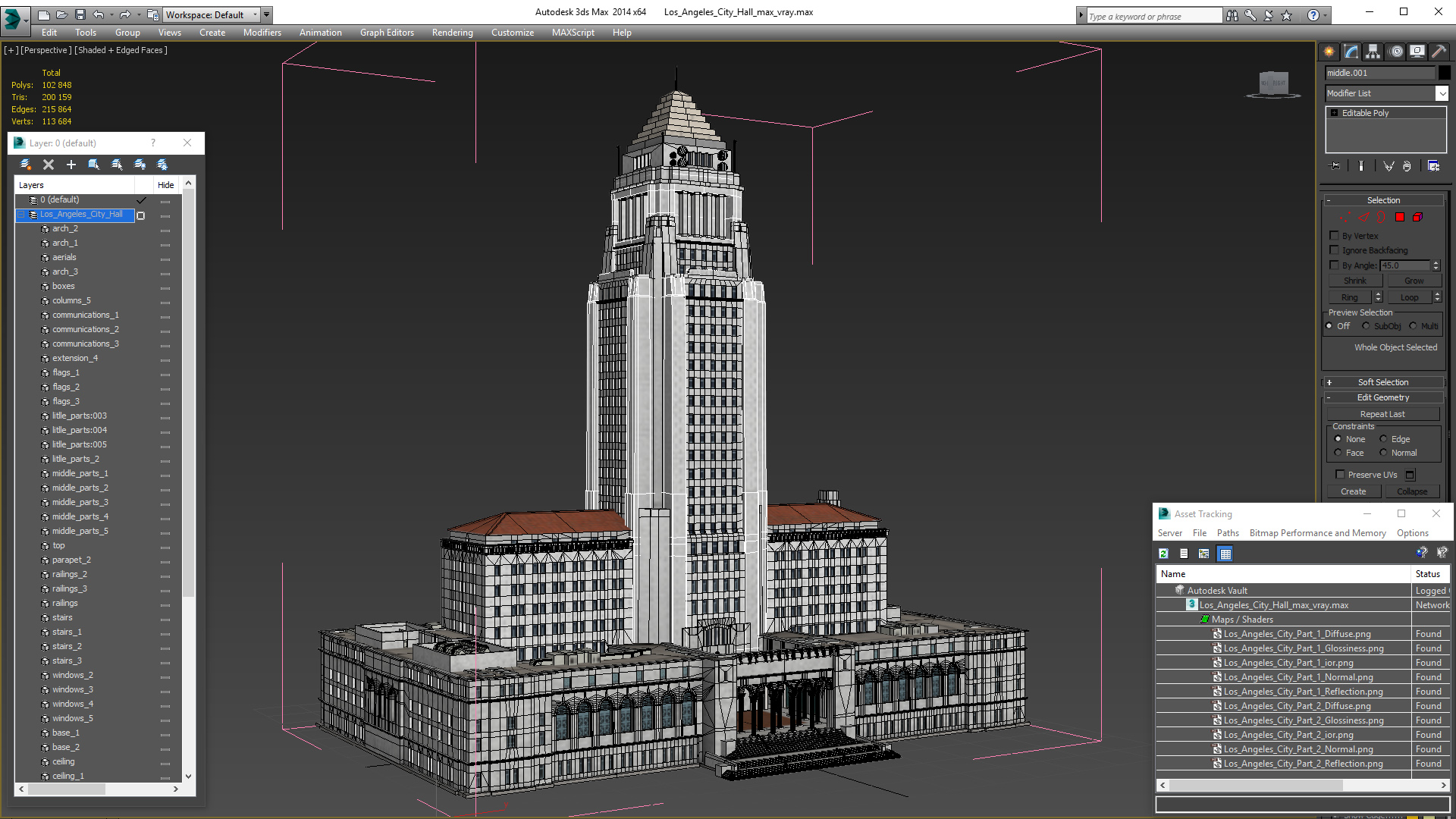 3D Los Angeles City Hall