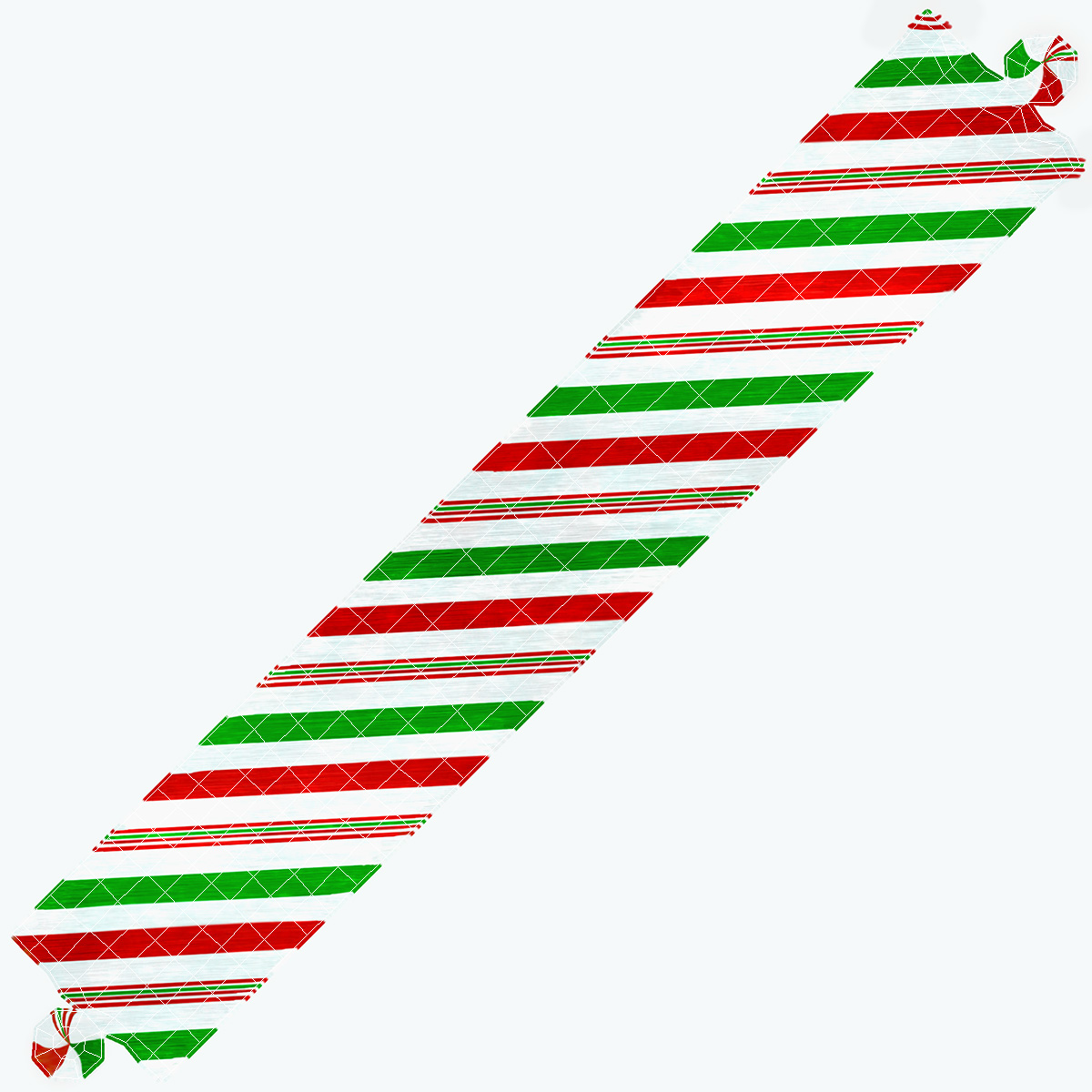 Christmas Cane Lollipop Red and Green 3D