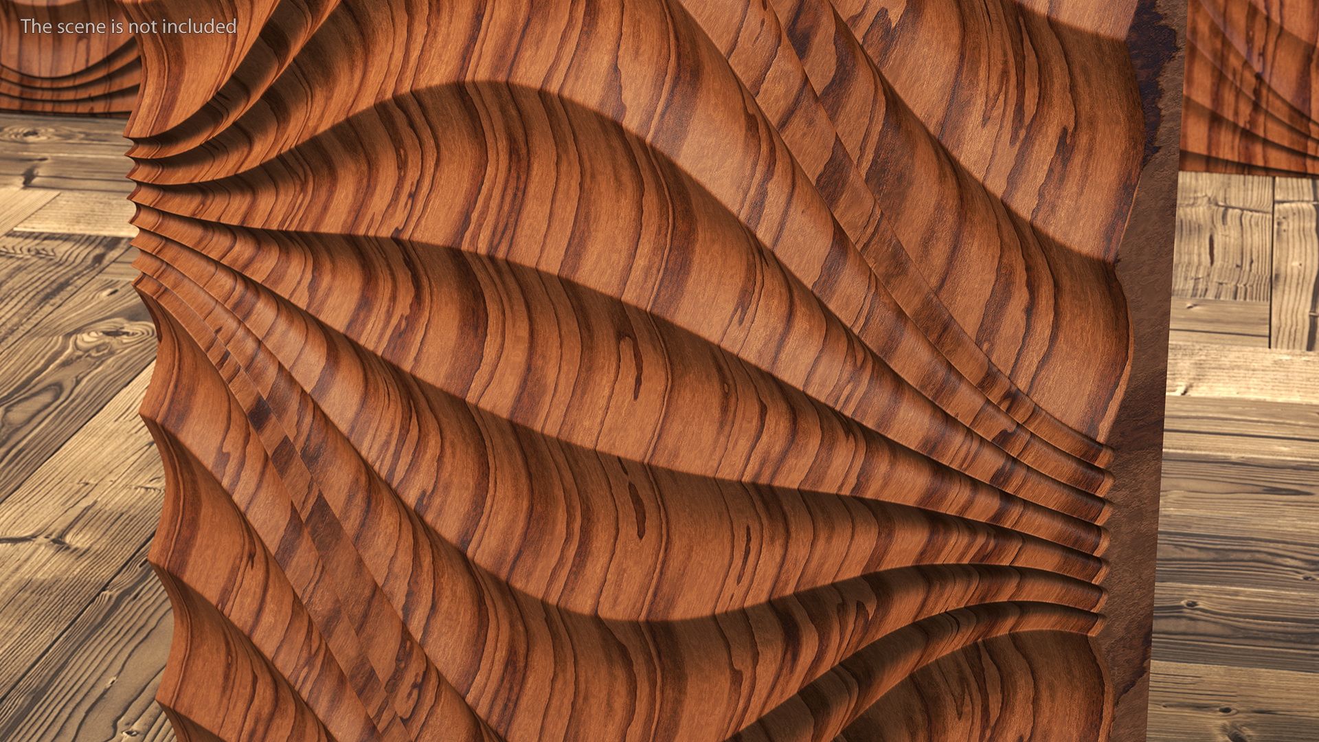 3D Wall Panel Circular Wave Wood 3D