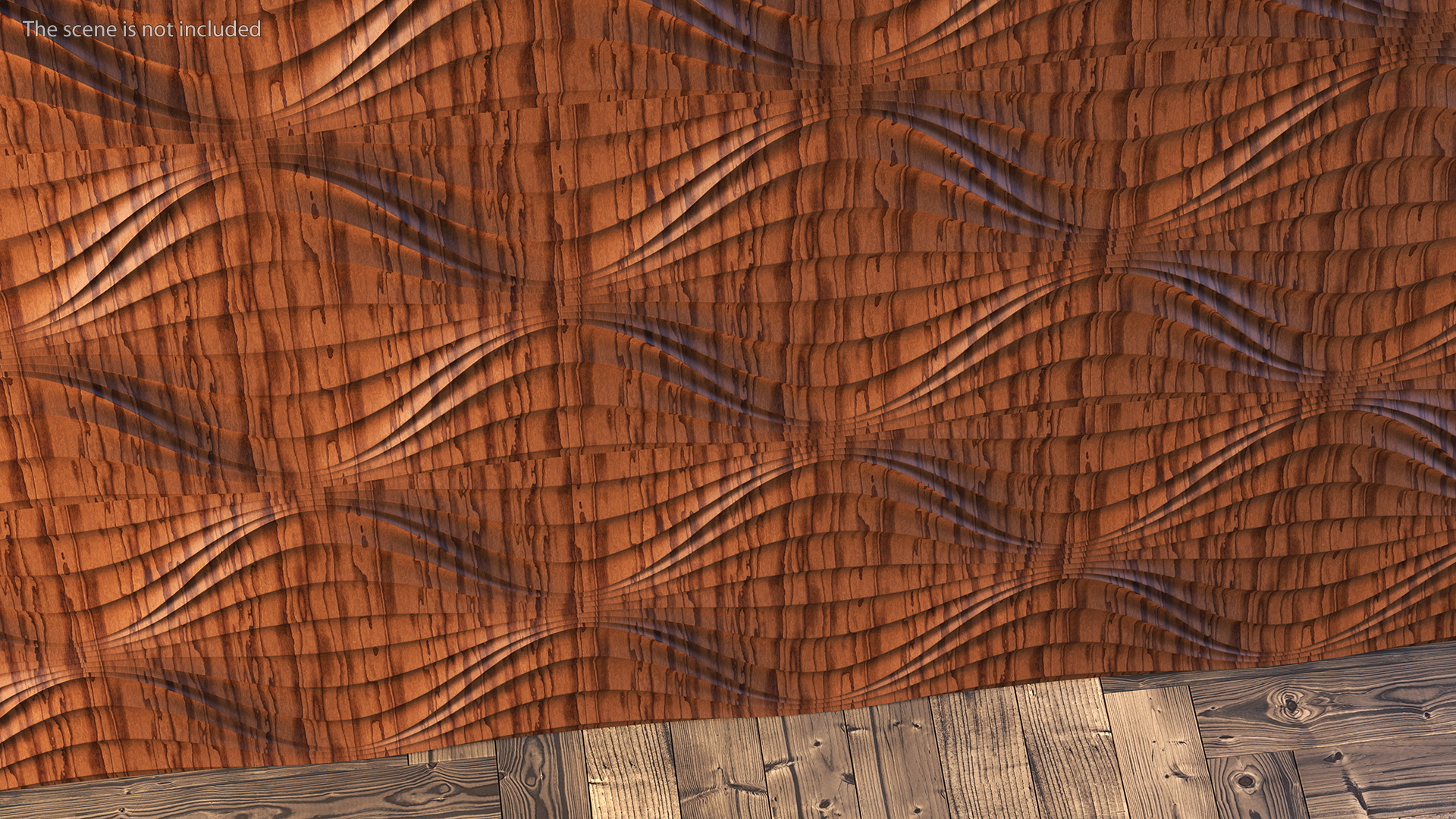 3D Wall Panel Circular Wave Wood 3D