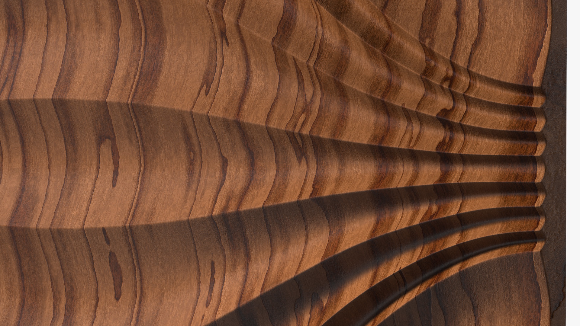 3D Wall Panel Circular Wave Wood 3D