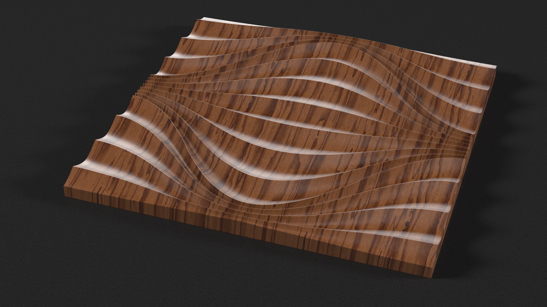 3D Wall Panel Circular Wave Wood 3D