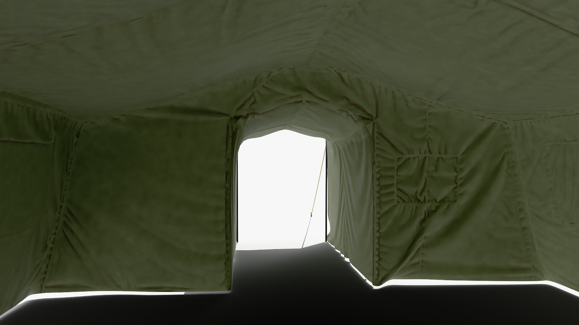 3D Military Temper Tent Green