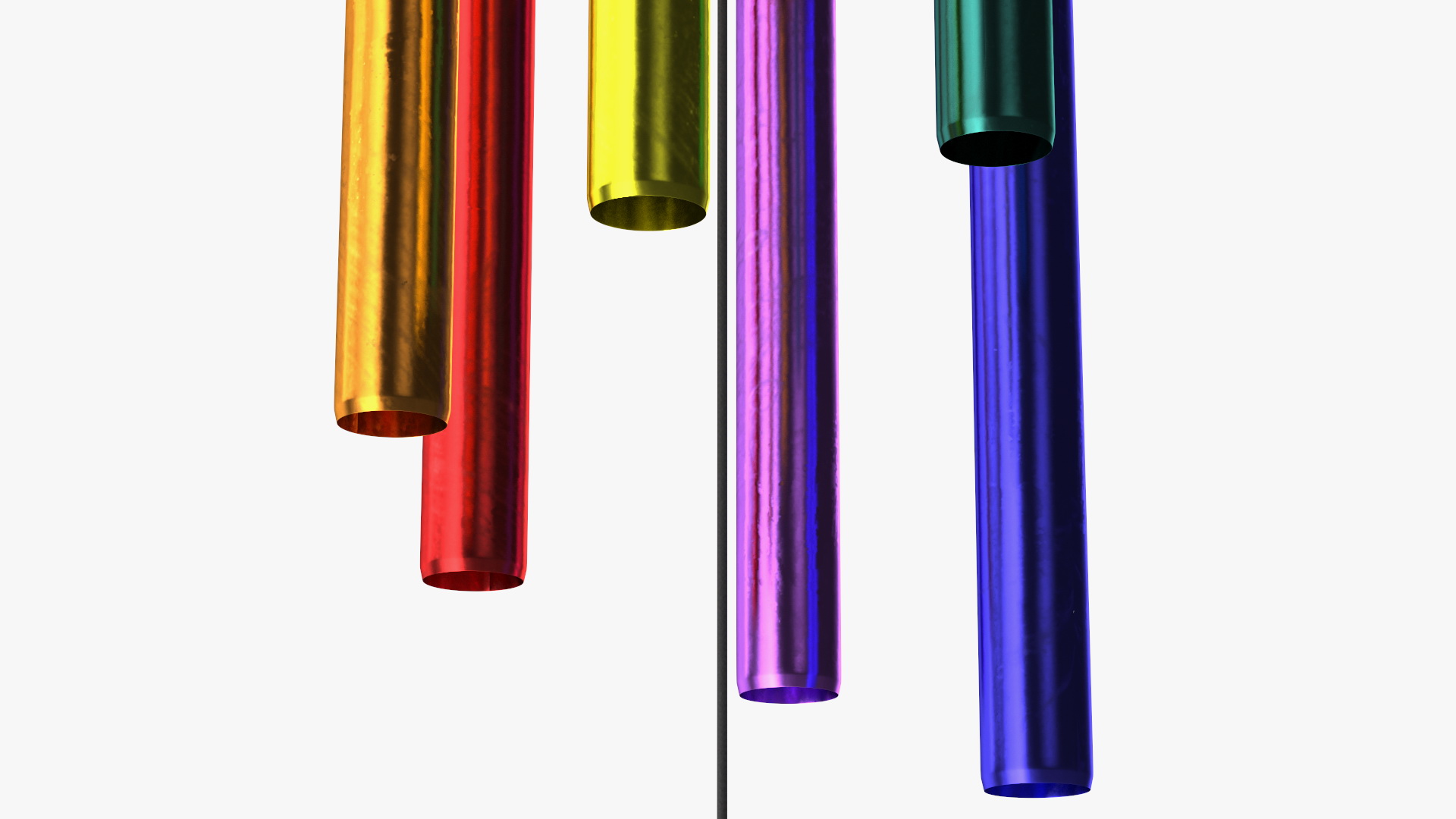 3D Rainbow Wind Chime model