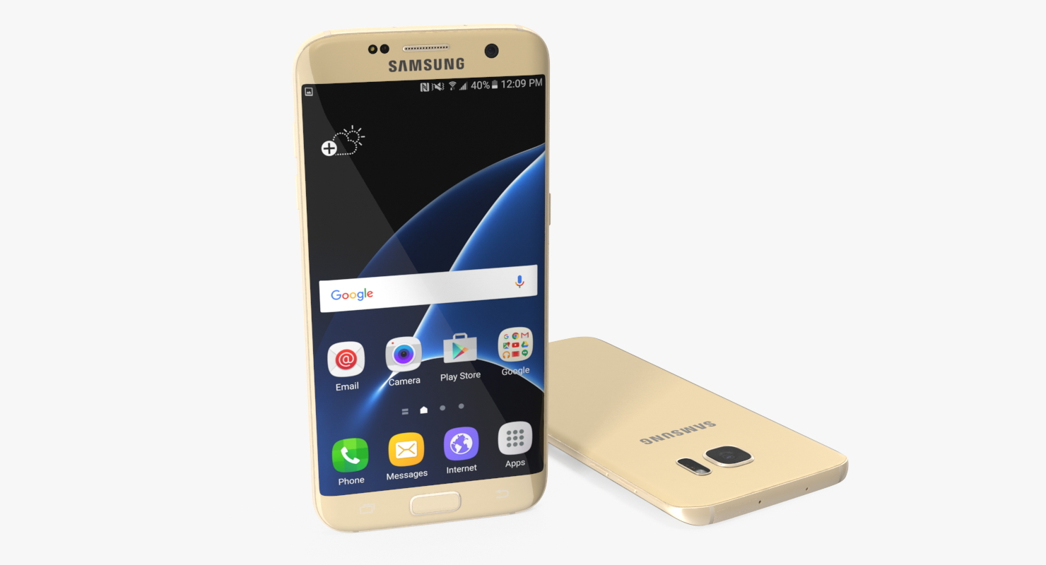 Samsung Galaxy S7 Edge Gold 3D