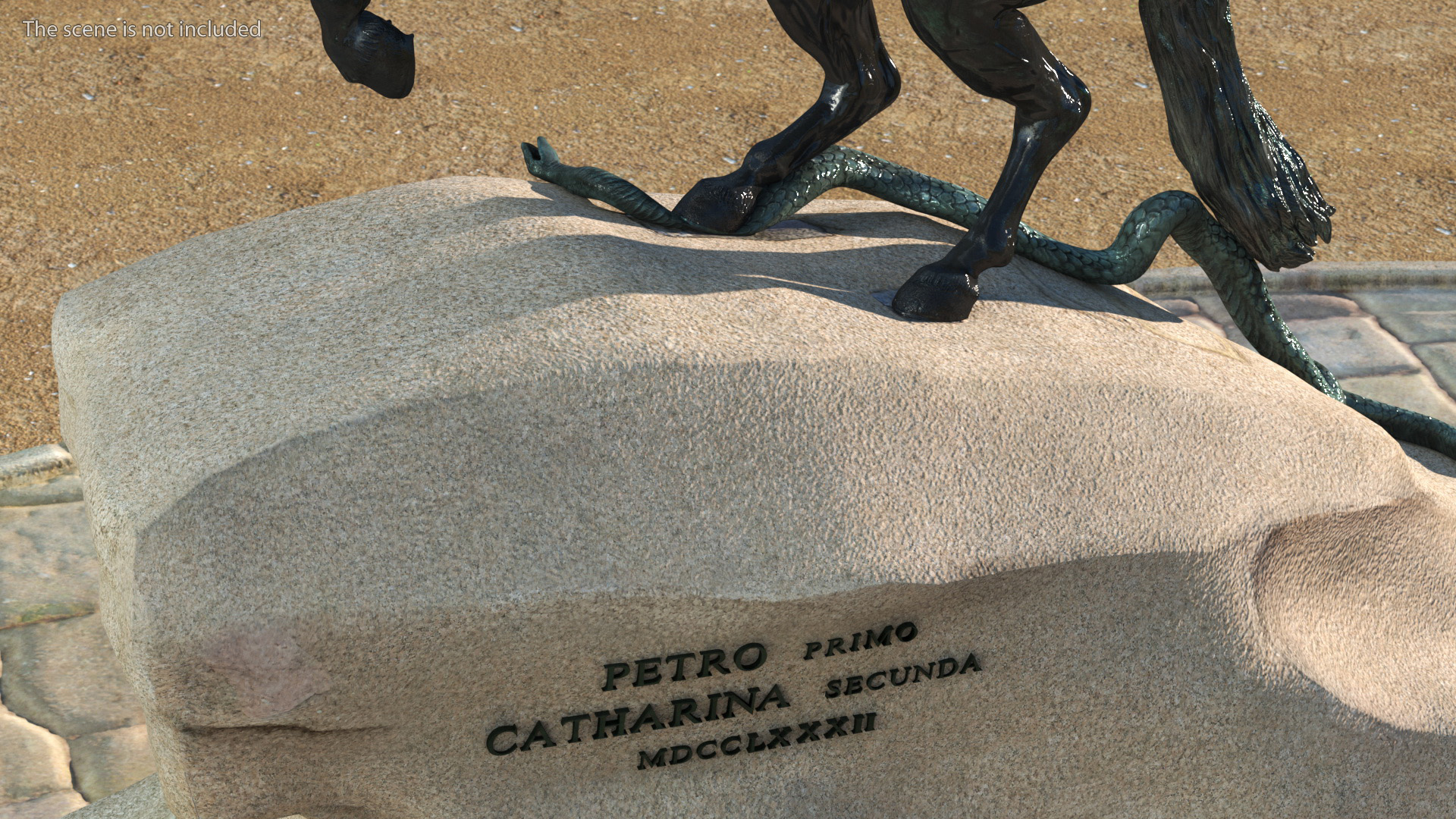 3D model Peter the Great Bronze Horseman Monument