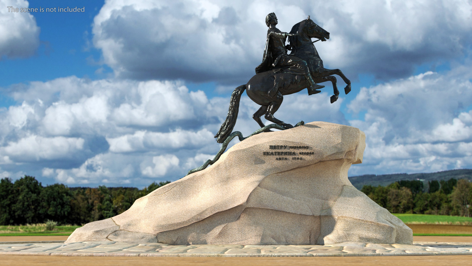 3D model Peter the Great Bronze Horseman Monument