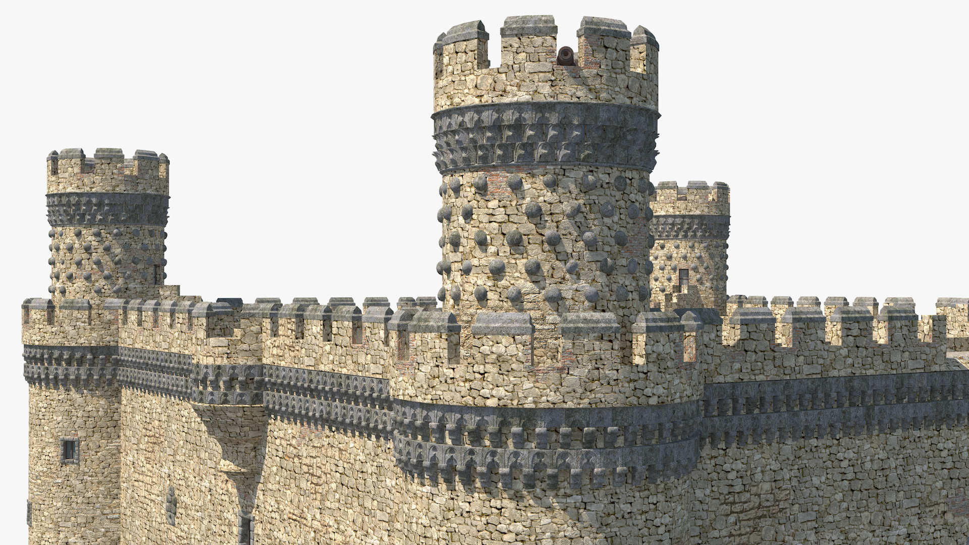 3D model Crusader Knight King Protecting Castle from Dragon