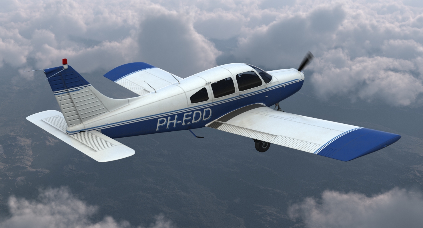 Light Aircraft Piper PA 28 161 Cherokee 3D model