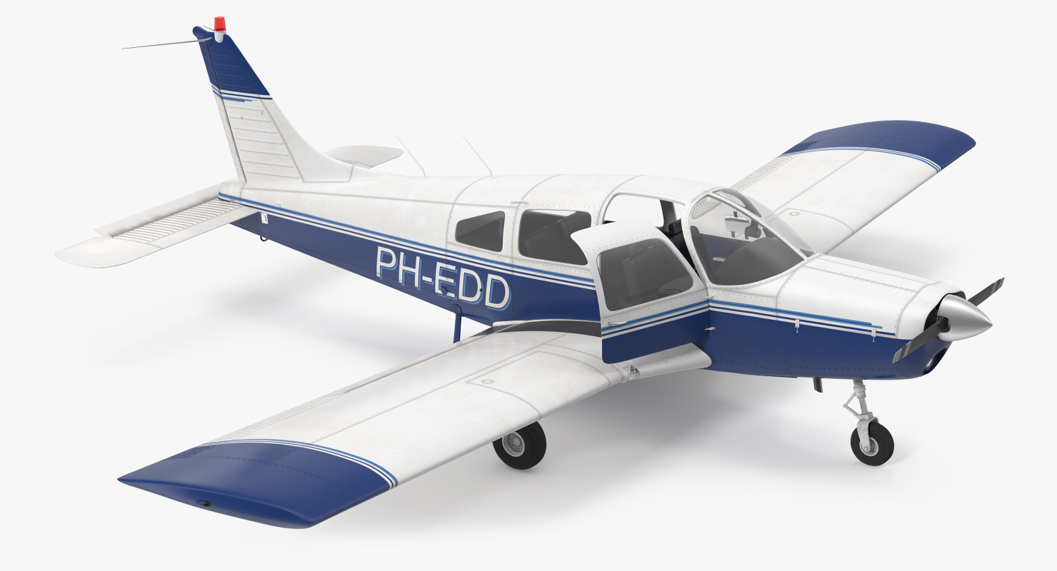 Light Aircraft Piper PA 28 161 Cherokee 3D model