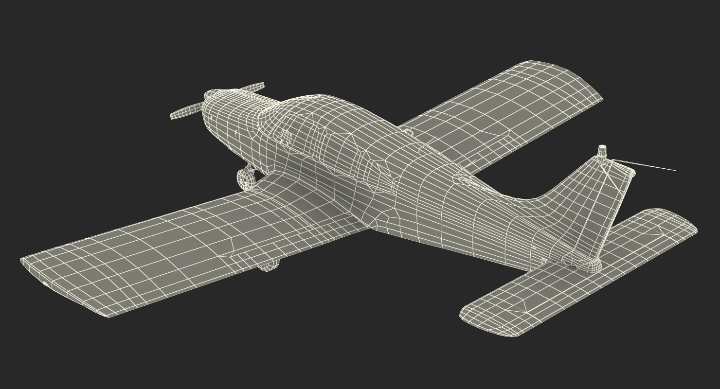 Light Aircraft Piper PA 28 161 Cherokee 3D model