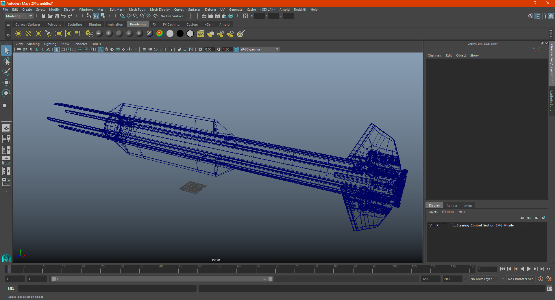 3D Steering Control Section SM6 Missile