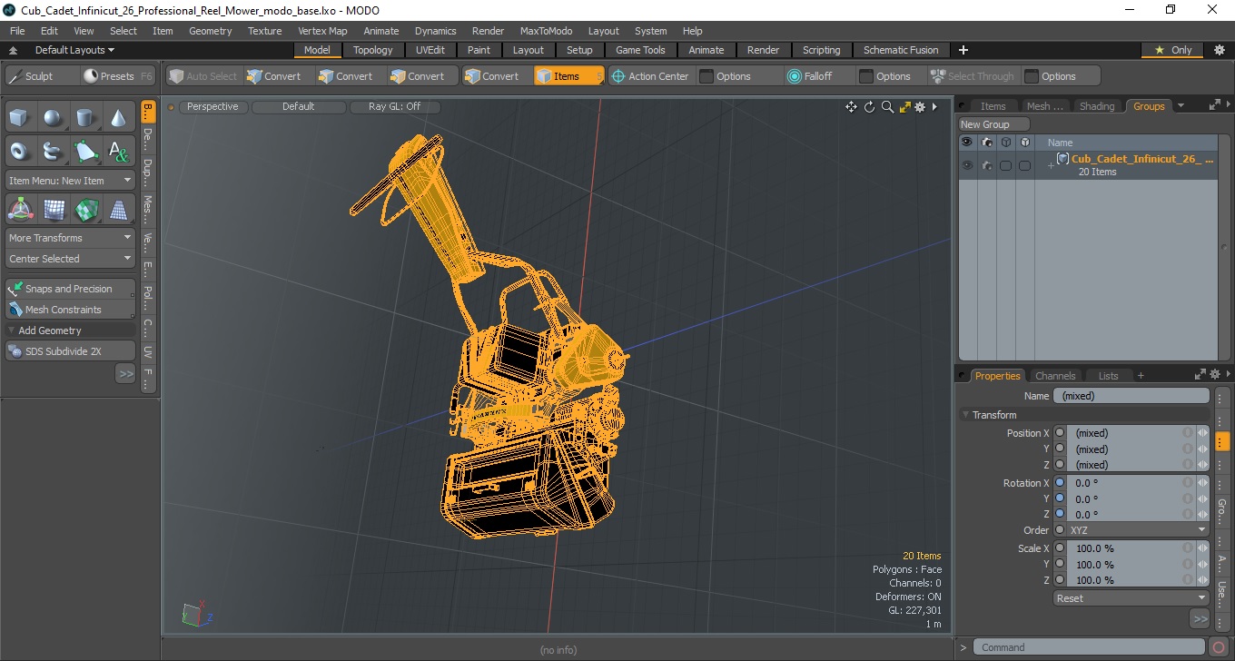 3D Cub Cadet Infinicut 26 Professional Reel Mower