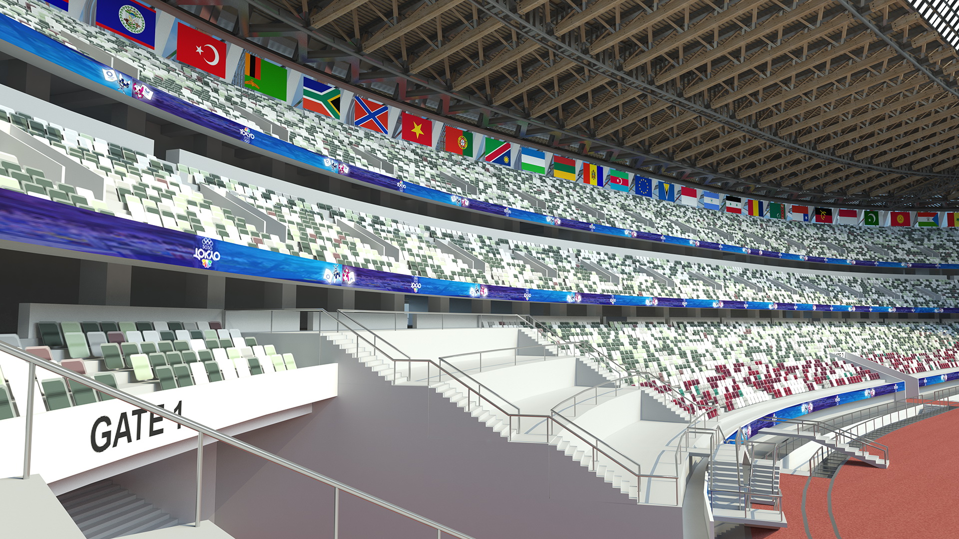 New National Olympic Stadium Tokyo Field Hockey 3D