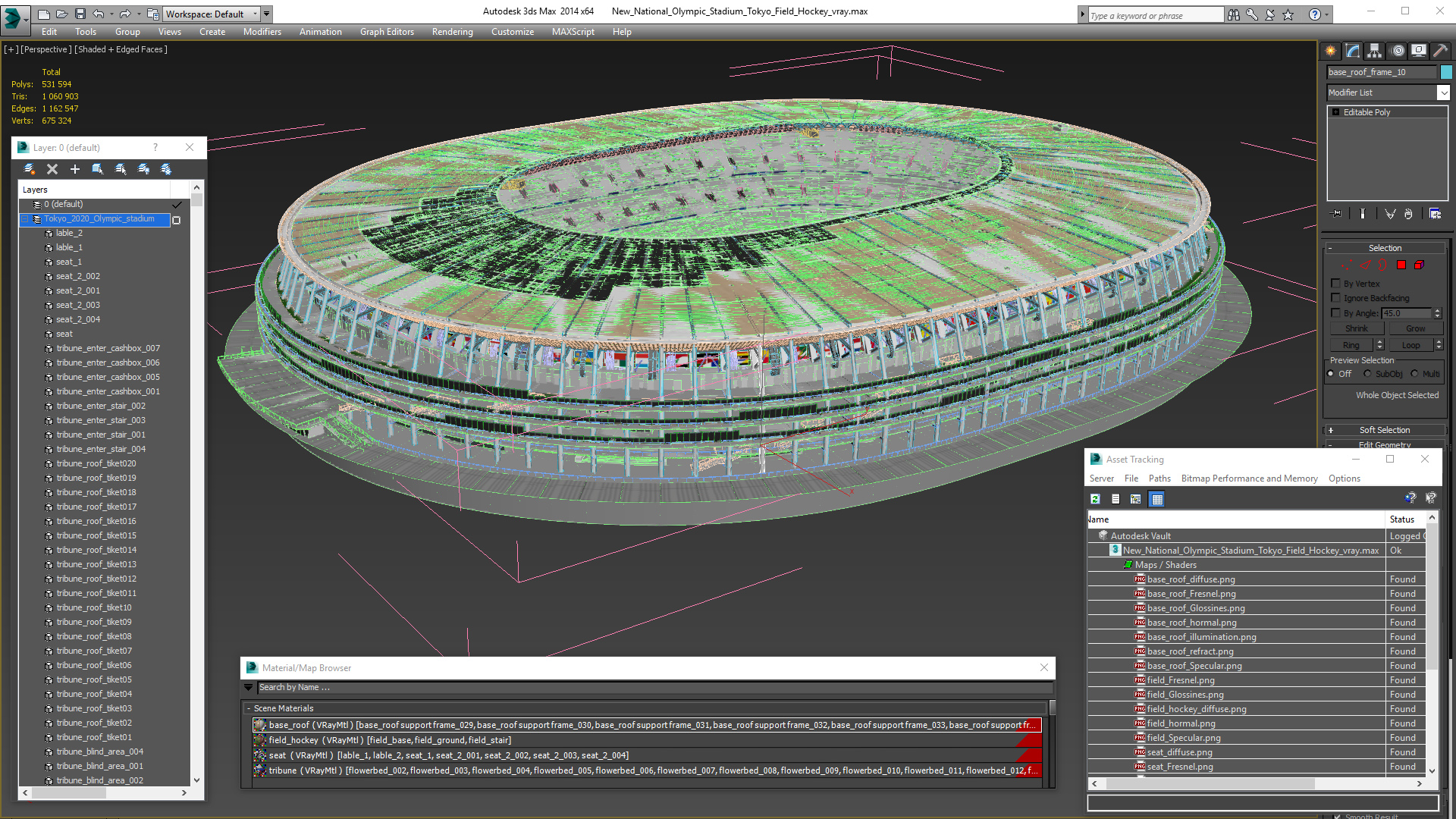 New National Olympic Stadium Tokyo Field Hockey 3D