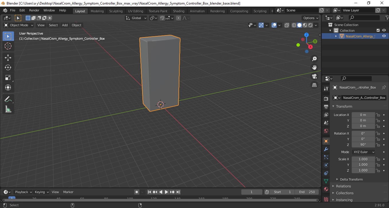 3D model NasalCrom Allergy Symptom Controller Box