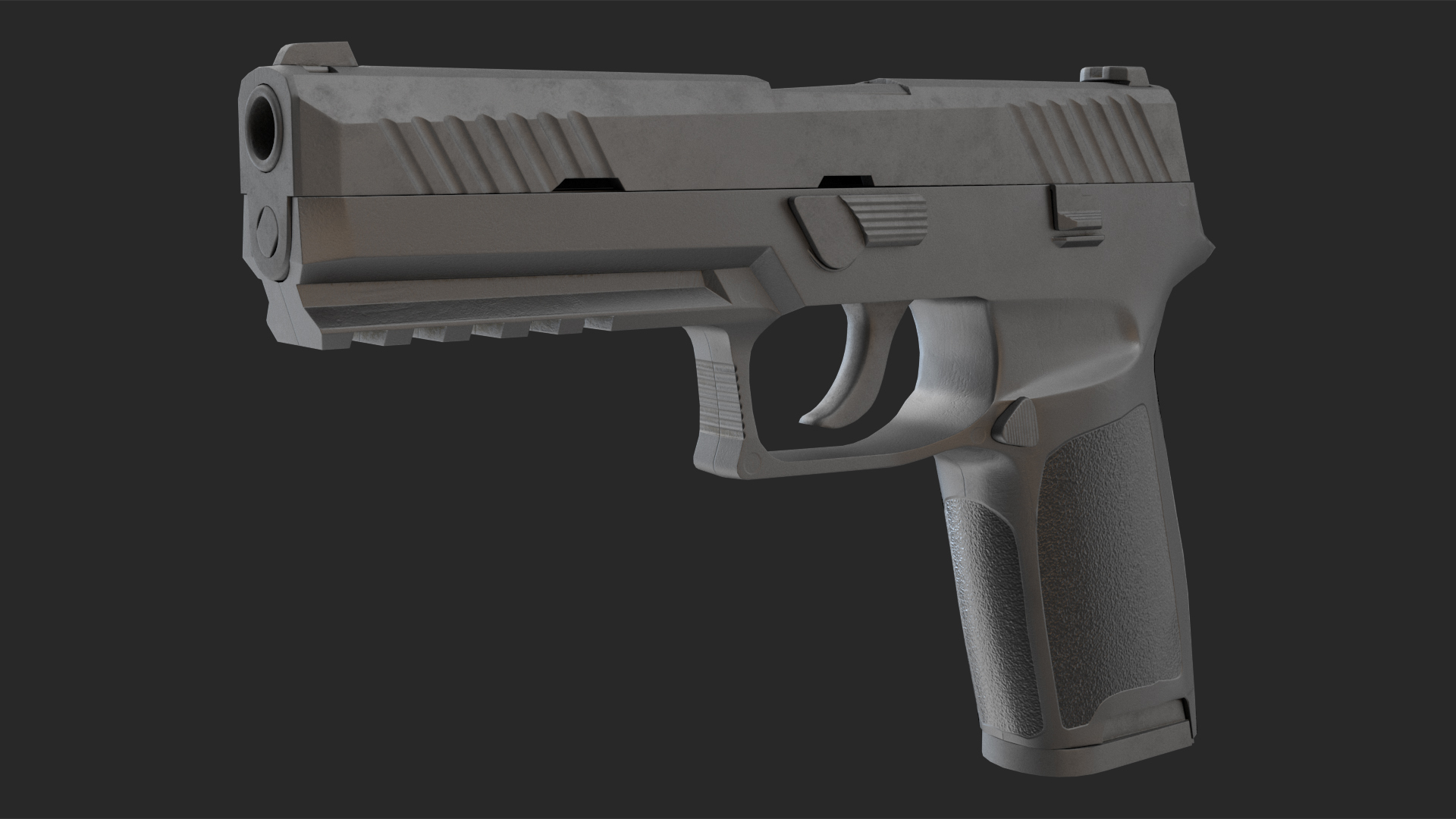 Modern Tactical Pistol Game Weapon 3D model